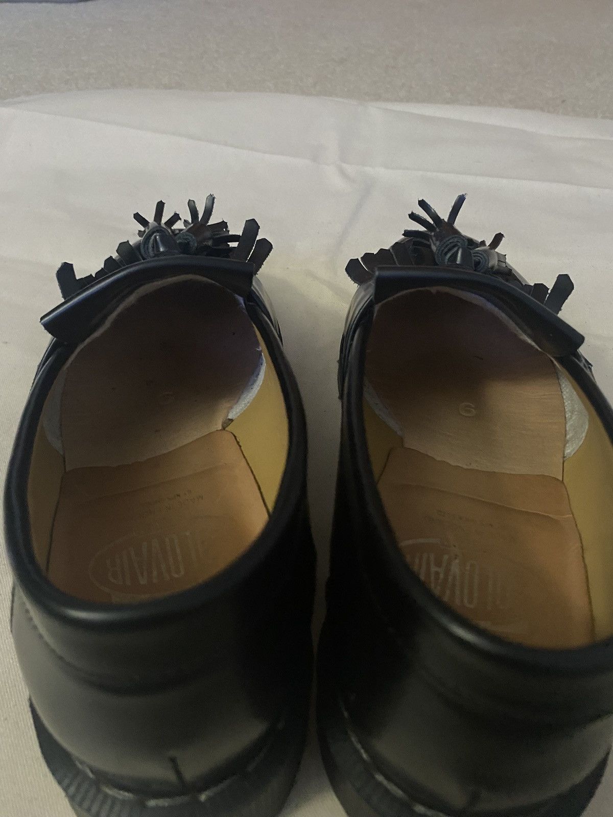 Solovair Black Hi-Shine Solovair Tassel Loafers Size US 7 / EU 40 - 4 Thumbnail