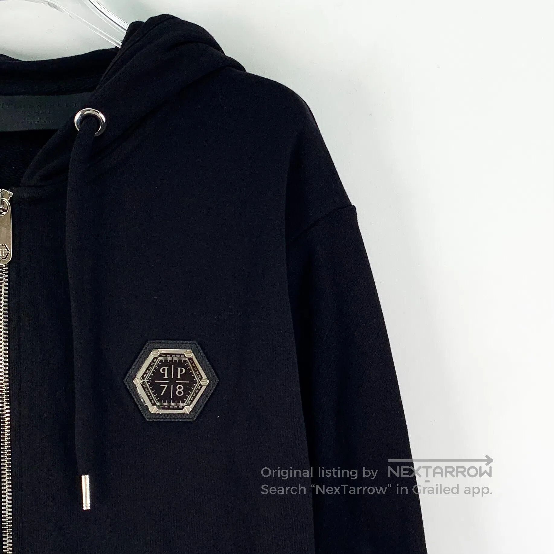 Philipp Plein Philipp Plein Black Cotton Skull Head Printed Hooded Draws Size US L / EU 52-54 / 3 - 3 Thumbnail