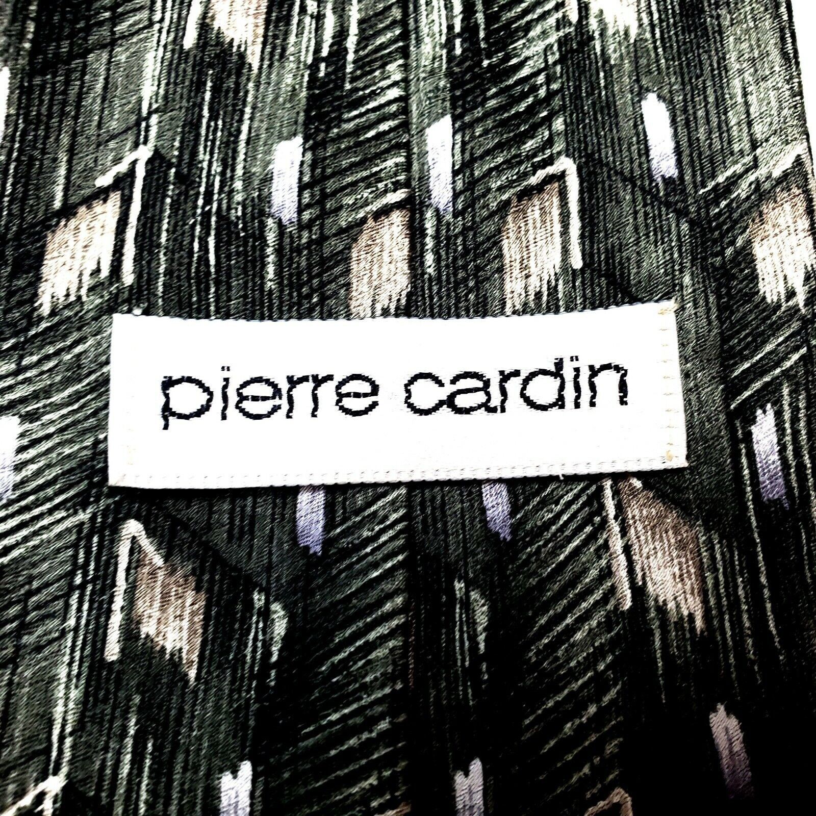 Pierre Cardin Pierre Cardin Silk Tie Green Abstract Print Classic Size ONE SIZE - 3 Thumbnail