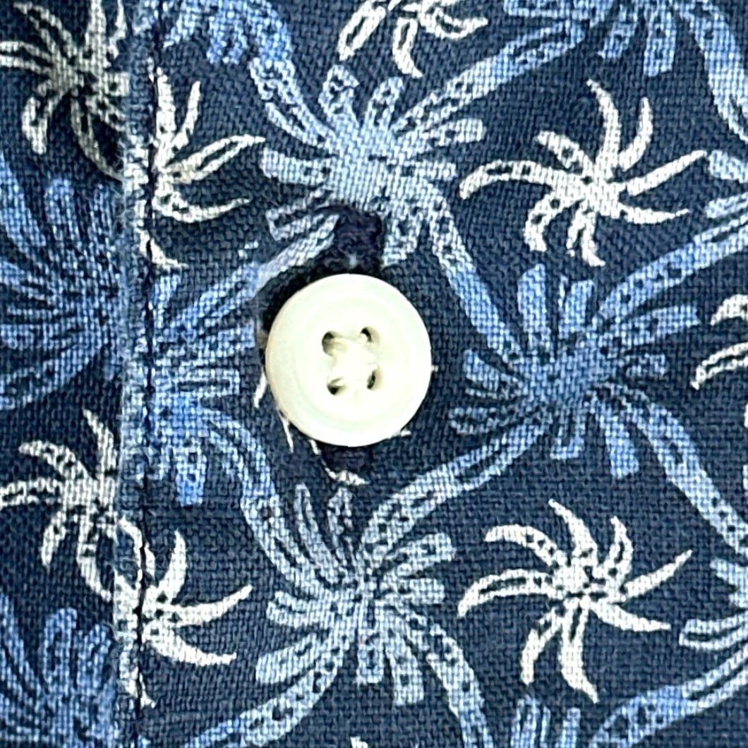 Eddie Bauer VINTAGE Eddie Bauer Shirt Adult LARGE Blue Linen Blend Pinwheel Oversized Y2K Size US L / EU 52-54 / 3 - 5 Thumbnail