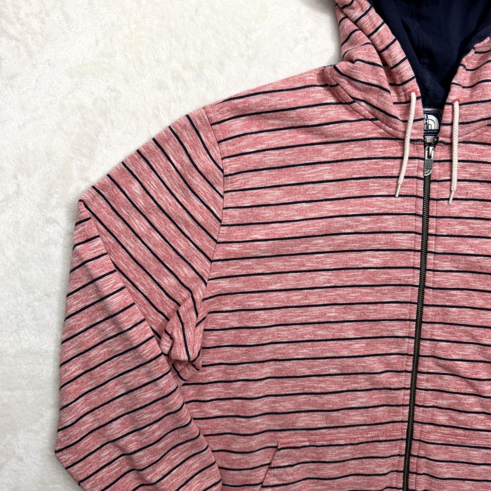 The North Face The North Face Hoodie Jacket Mens 2XL Red Striped Full Zip Knit Cotton Blend Size US XXL / EU 58 / 5 - 5 Thumbnail