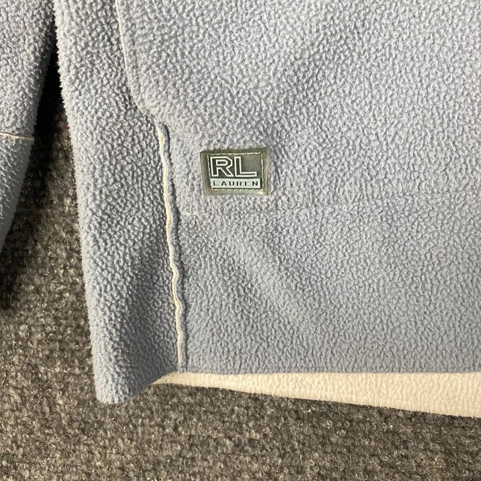 Ralph Lauren Ralph Lauren Fleece Hoodie Women's Large Snap Baby Blue L Size L / US 10 / IT 46 - 2 Thumbnail
