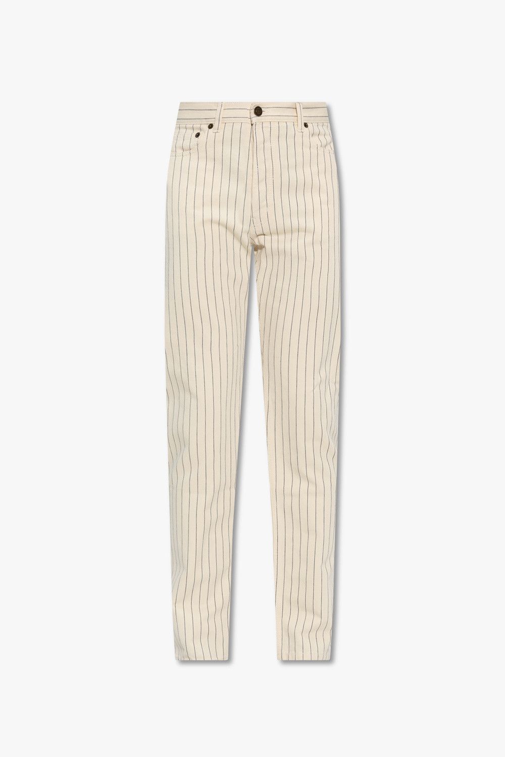 o1s1wg110724 Relaxed-Fit Jeans in Striped Off White / Grey
