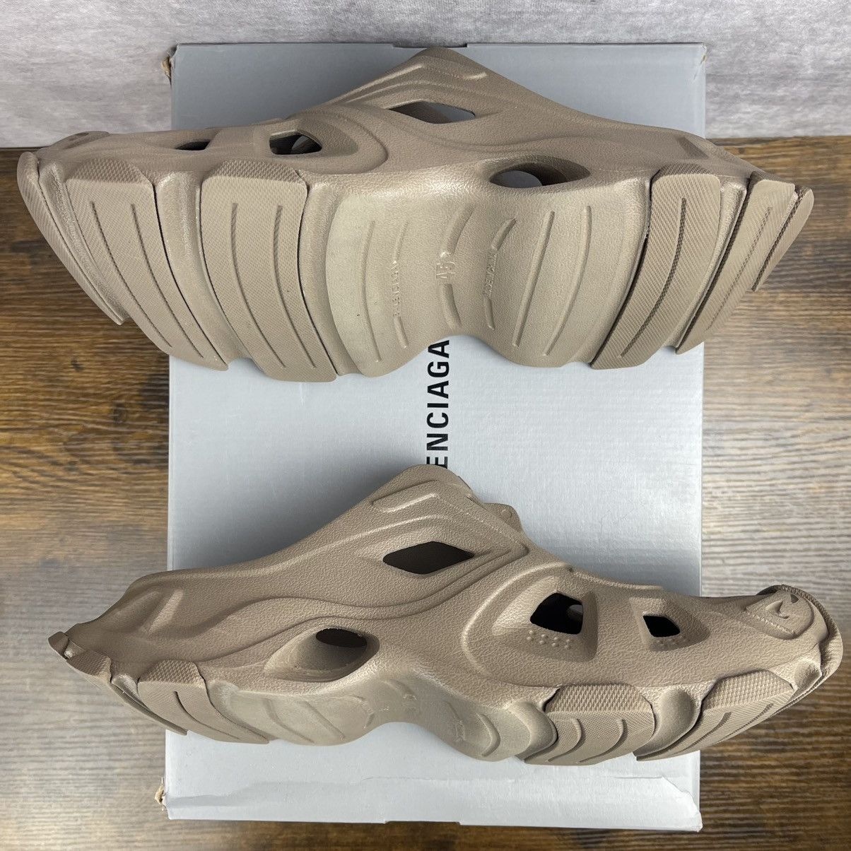 Balenciaga NEW Balenciaga HD Mule Dark Beige Mens Designer Slip-On Shoe Size US 12 / EU 45 - 4 Thumbnail