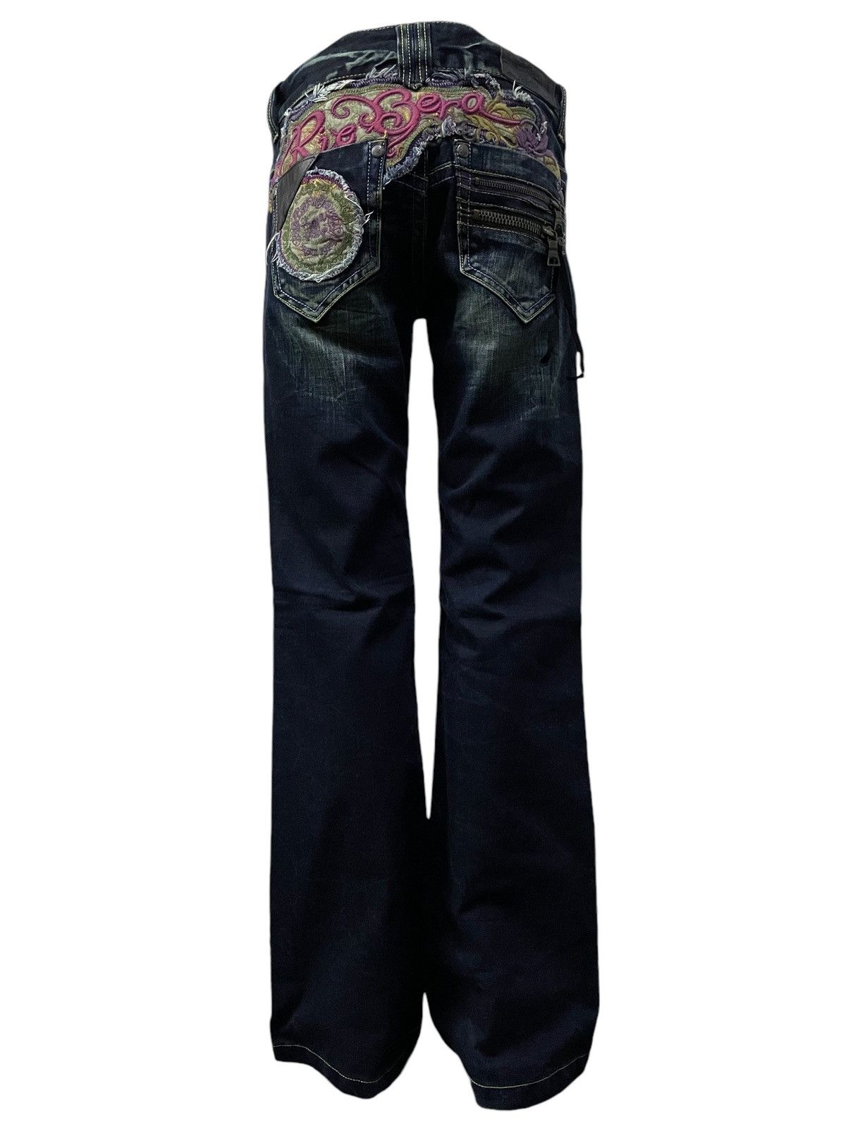 Affliction Riobera Embroidery Red Pepper Lolita Style Pocket Flare Pant Size US 28 / EU 44 - 5 Thumbnail