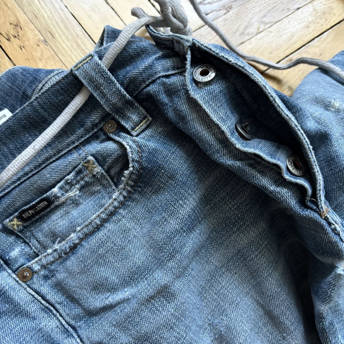 Ralph Lauren Last Drop‼️Vintage Polo Ralph Lauren Distressed Loose Jeans Size US 32 / EU 48 - 6 Thumbnail