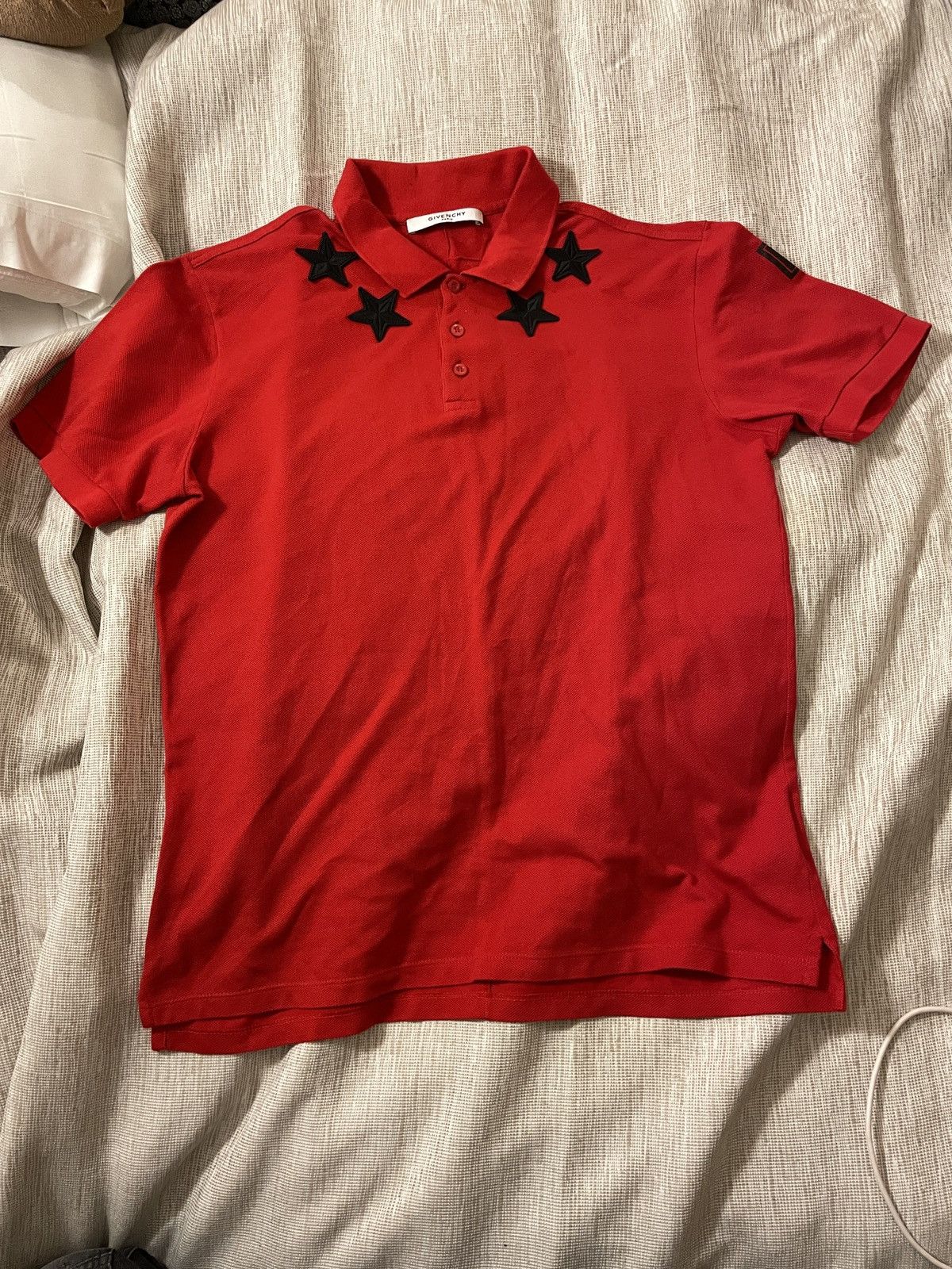 Givenchy Givenchy 47 Star Logo Polo T-Shirt White | Grailed