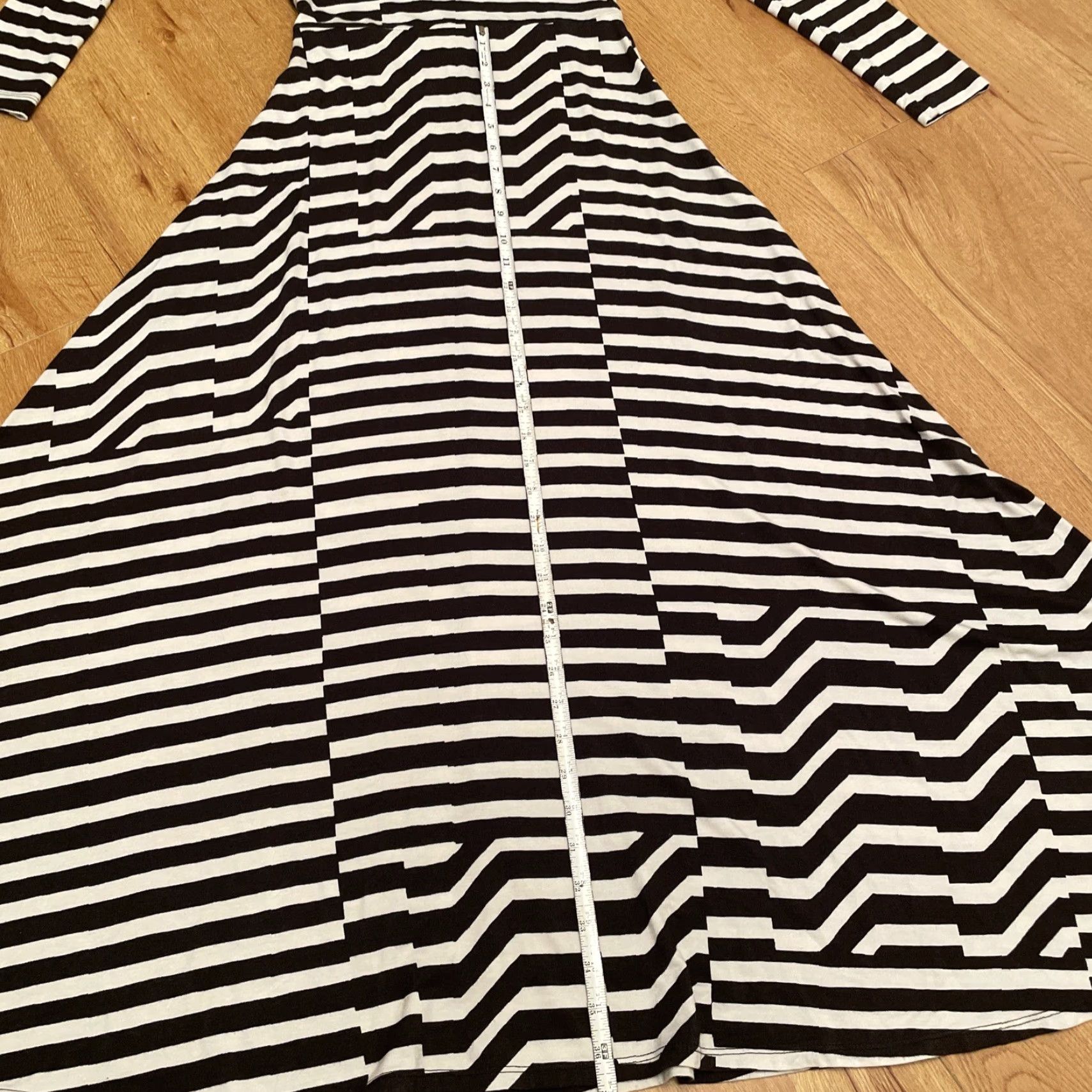 Anthropologie VINTAGE Anthropologie Corey Lynn Calter Dress Long Sleeve S Black White Stripe Maxi Open Madison 90s Womens Size S / US 4 / IT 40 - 6 Thumbnail