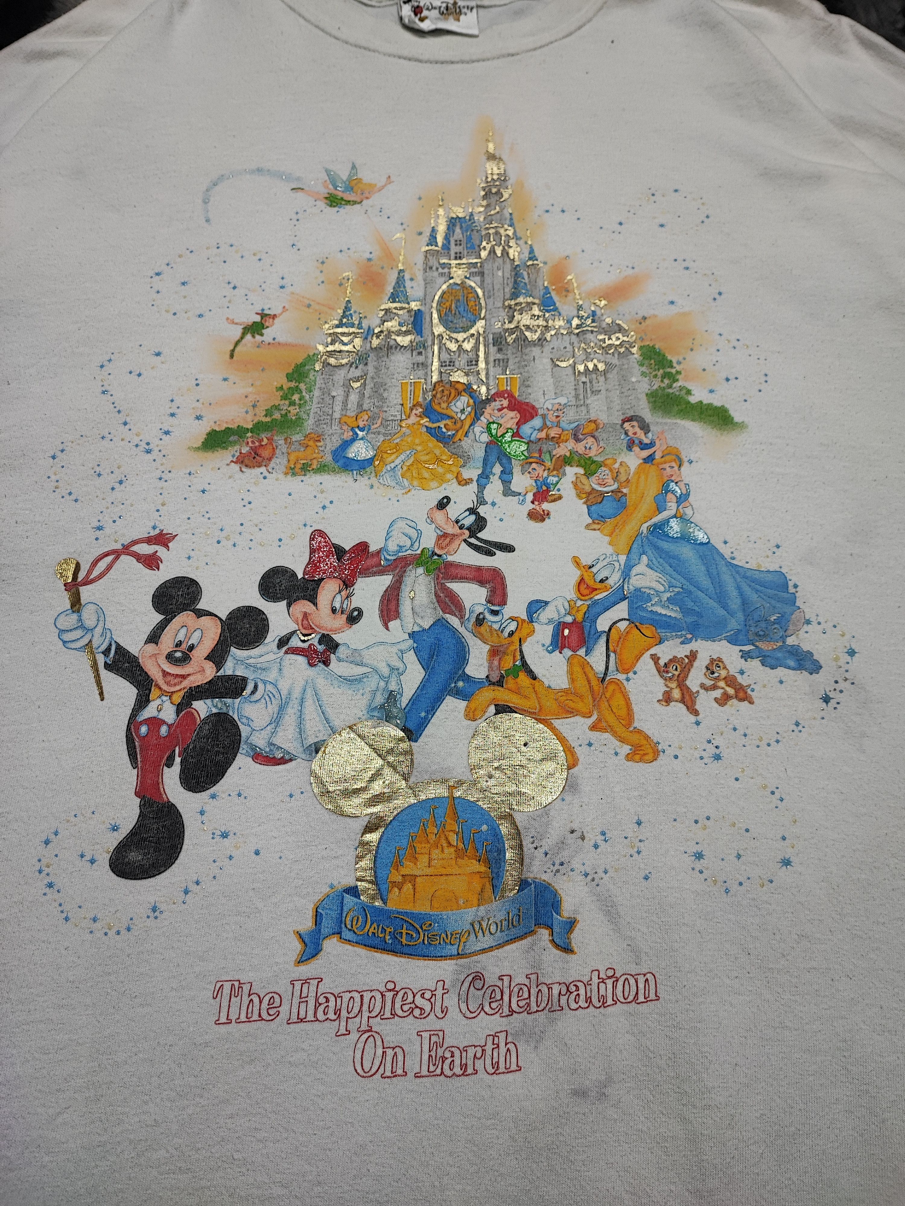 Disney Vintage Hollywood Mickey White Tshirt Full Character Size US XXL / EU 58 / 5 - 5 Thumbnail