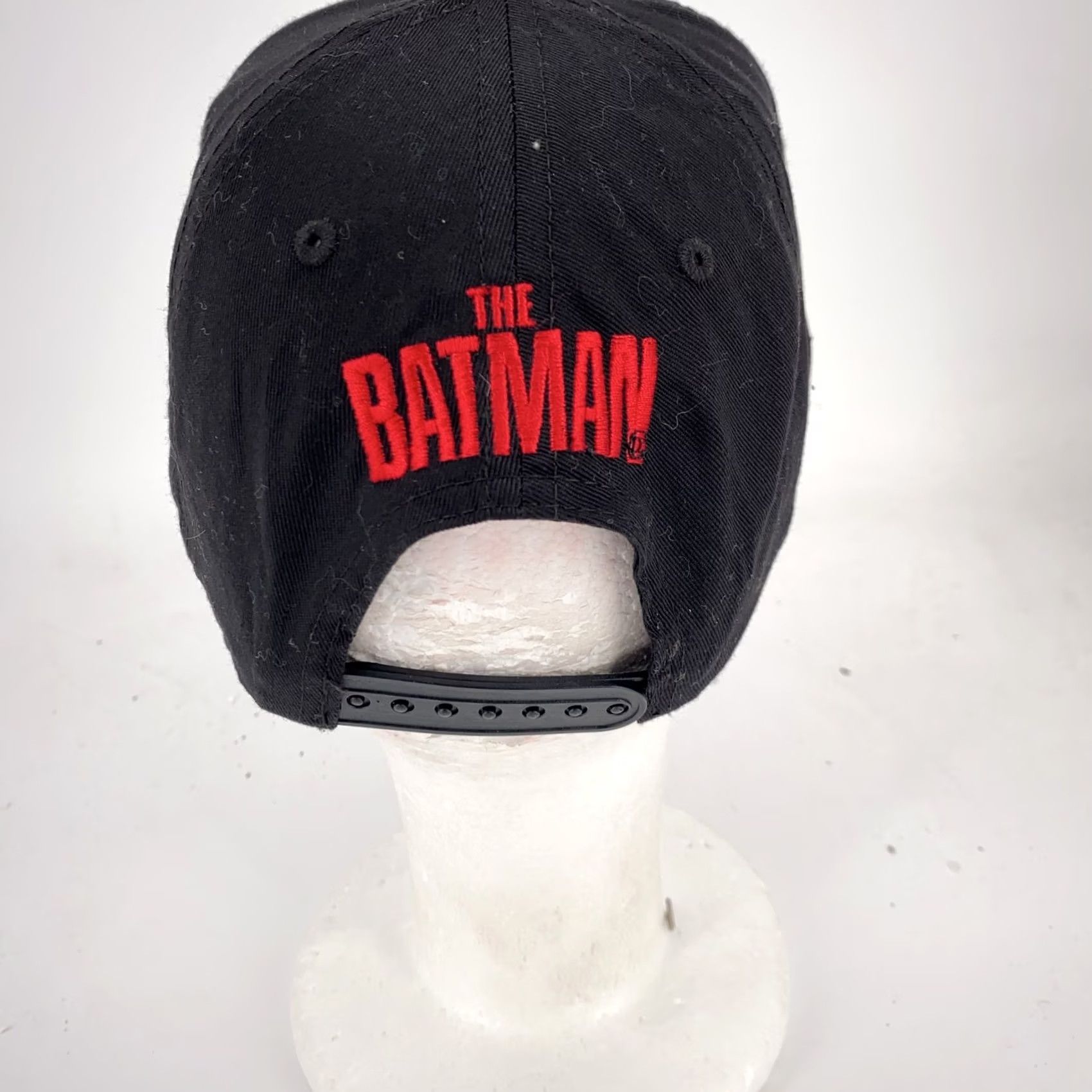 DC Comics VINTAGE The Batman Hat Cap Snap Back Black Red Logo Embroidered Mens 2022 Size ONE SIZE - 3 Thumbnail
