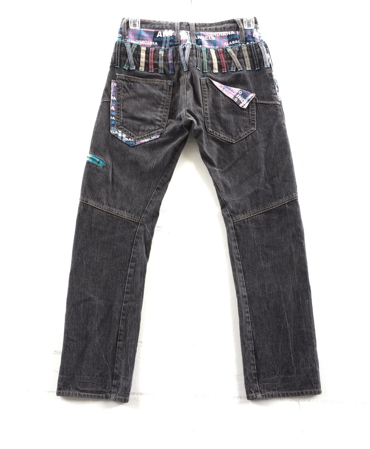 PPFM Double Waist antfui punk style black denim Size US 30 / EU 46 - 1 Thumbnail