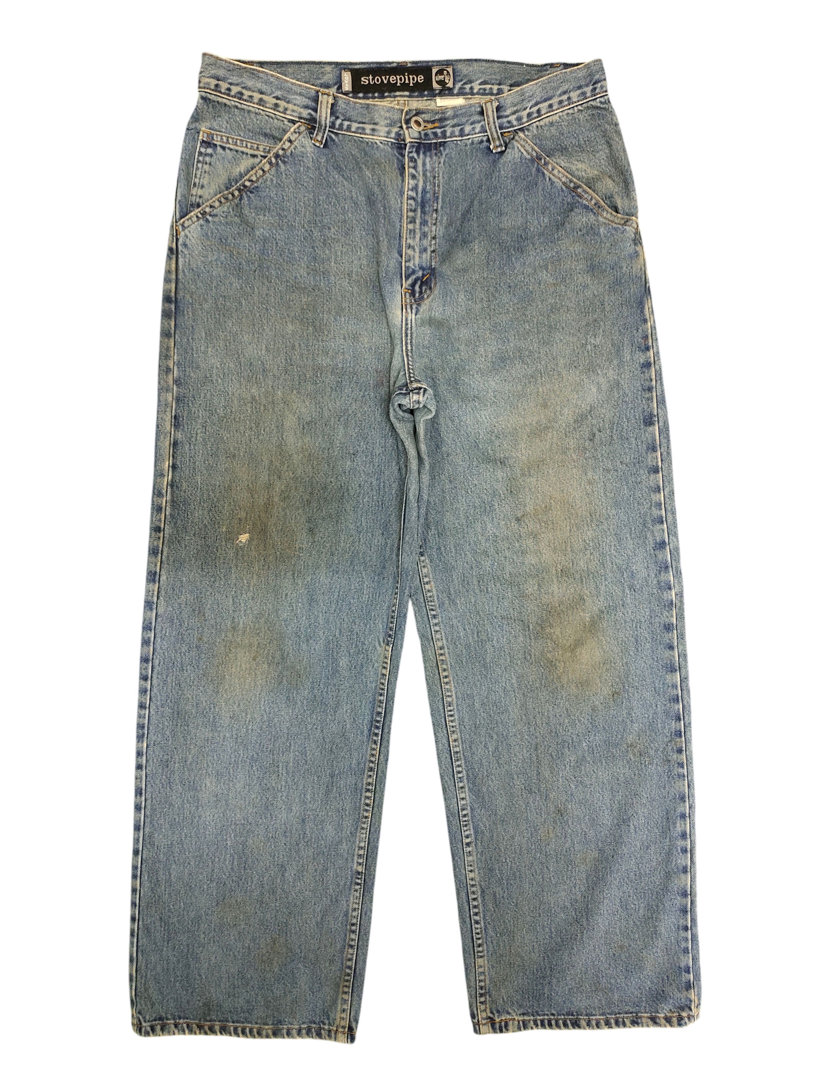 Levi's Vintage Clothing Vintage 90s Levis Silvertab Stovepipe Baggy Denim Jeans Size US 34 / EU 50 - 1 Thumbnail