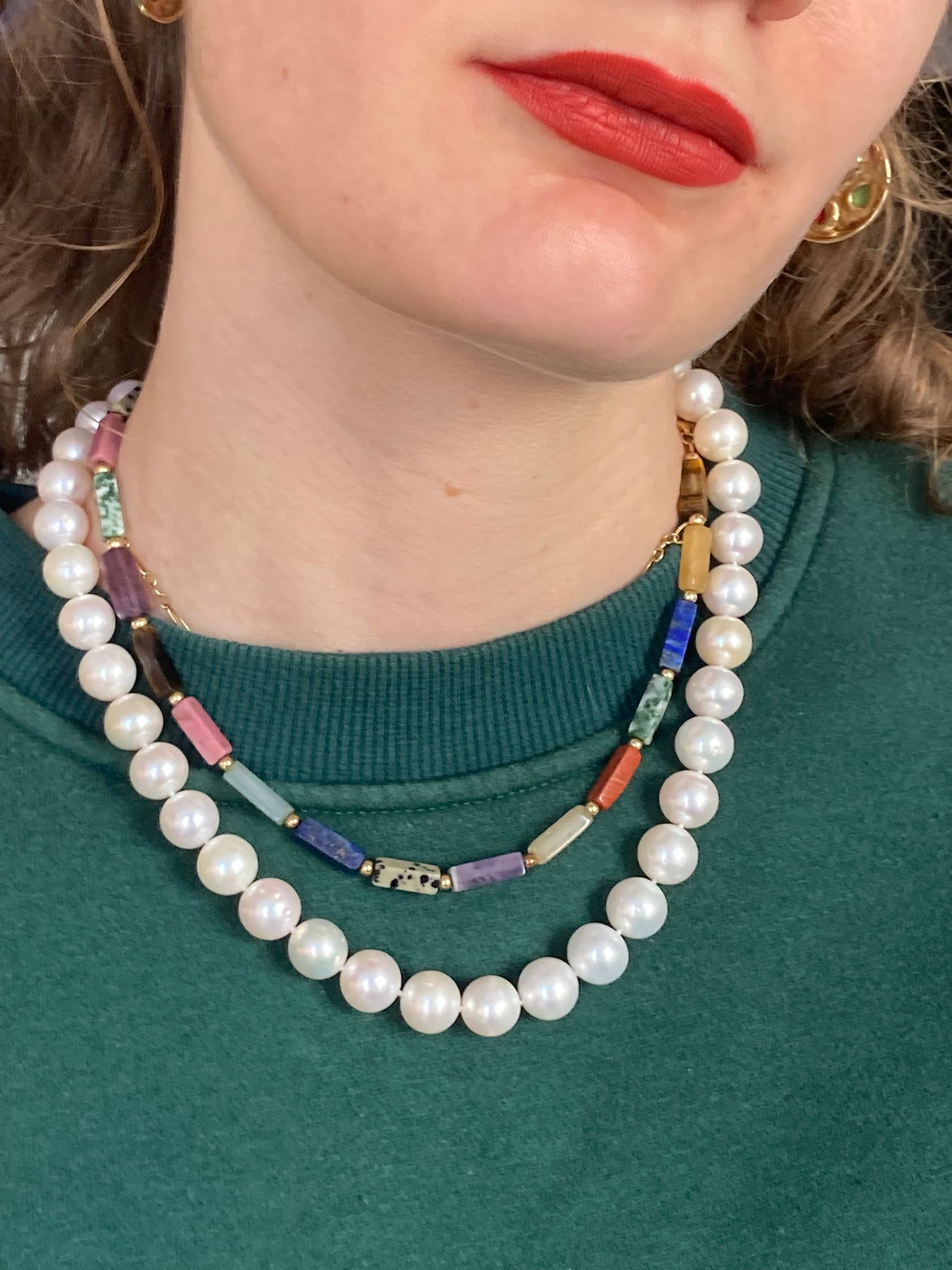 Homemade White pearls necklace Size ONE SIZE - 2 Thumbnail