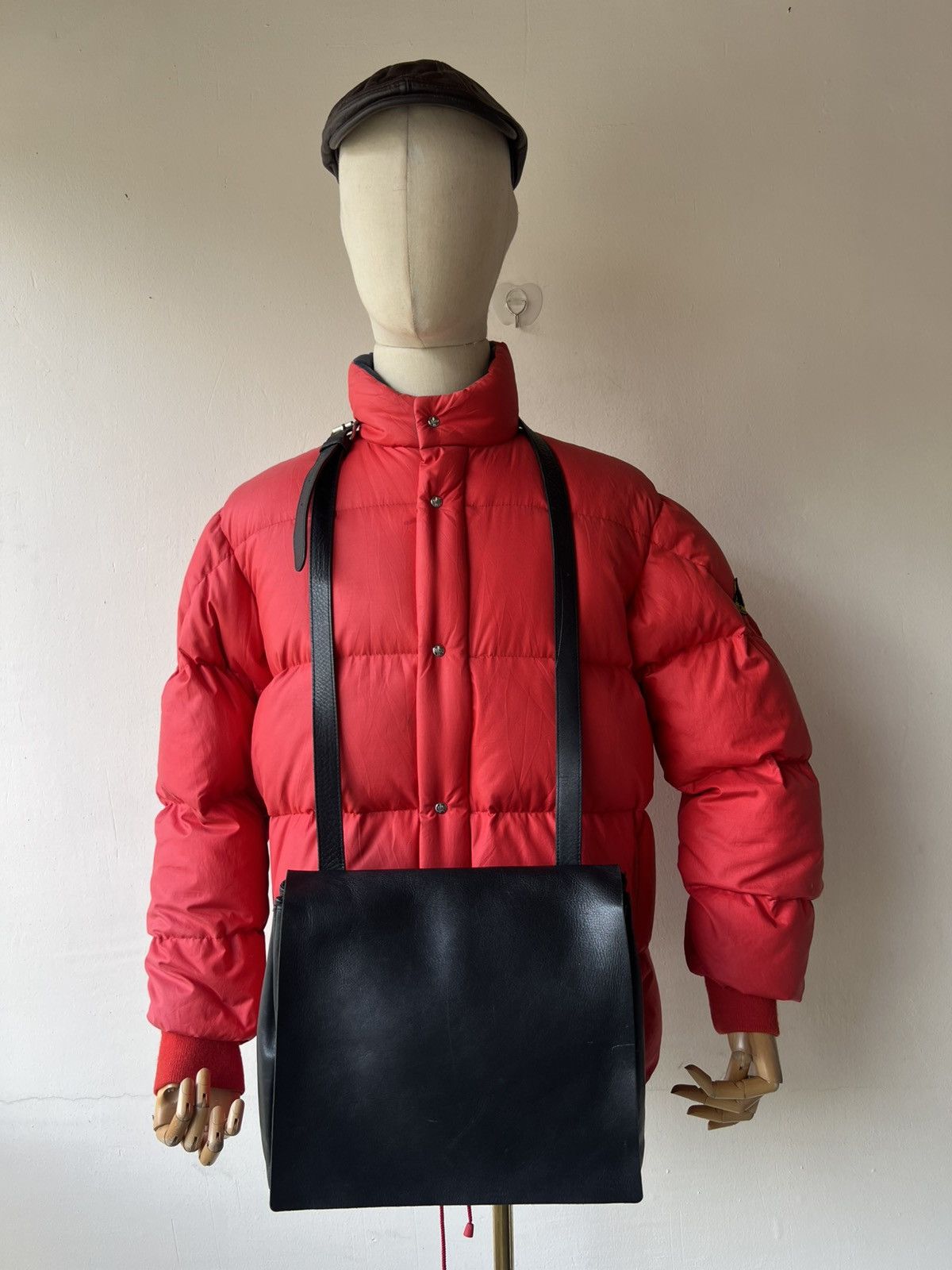 Leather Vintage PARTS Japan Patina Black High Quality Leather Bag Size ONE SIZE - 6 Thumbnail