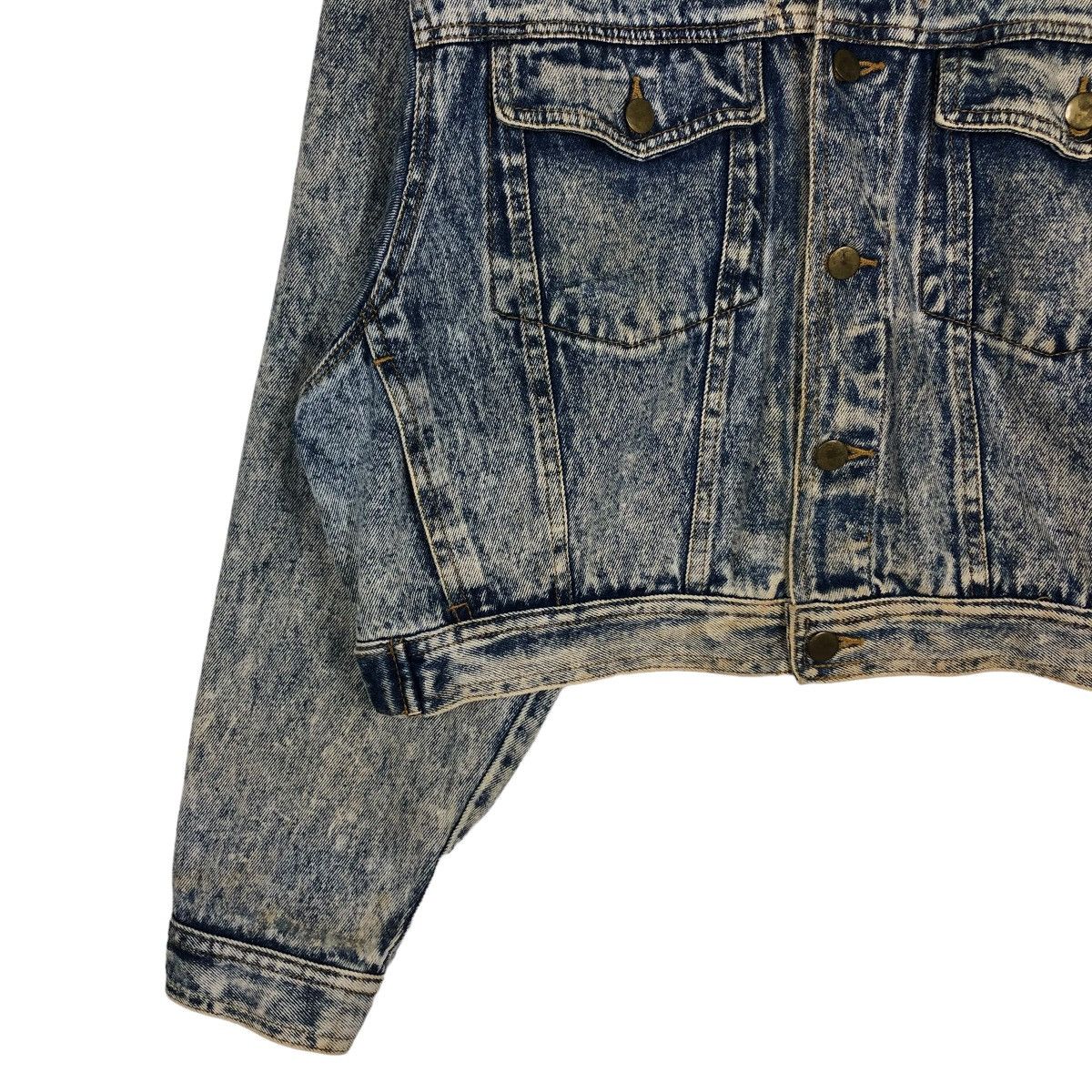 Japanese Brand 🔥CROPPED ACID WASH BIKER JACKET DENIM TEAM LISCH JAPAN Size US M / EU 48-50 / 2 - 6 Thumbnail