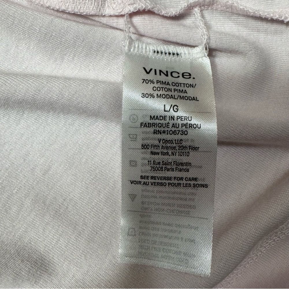 Vince NWT New $128 Vince Pima Cotton-Blend '90s Shrunken T-Shirt Size L / US 10 / IT 46 - 6 Thumbnail