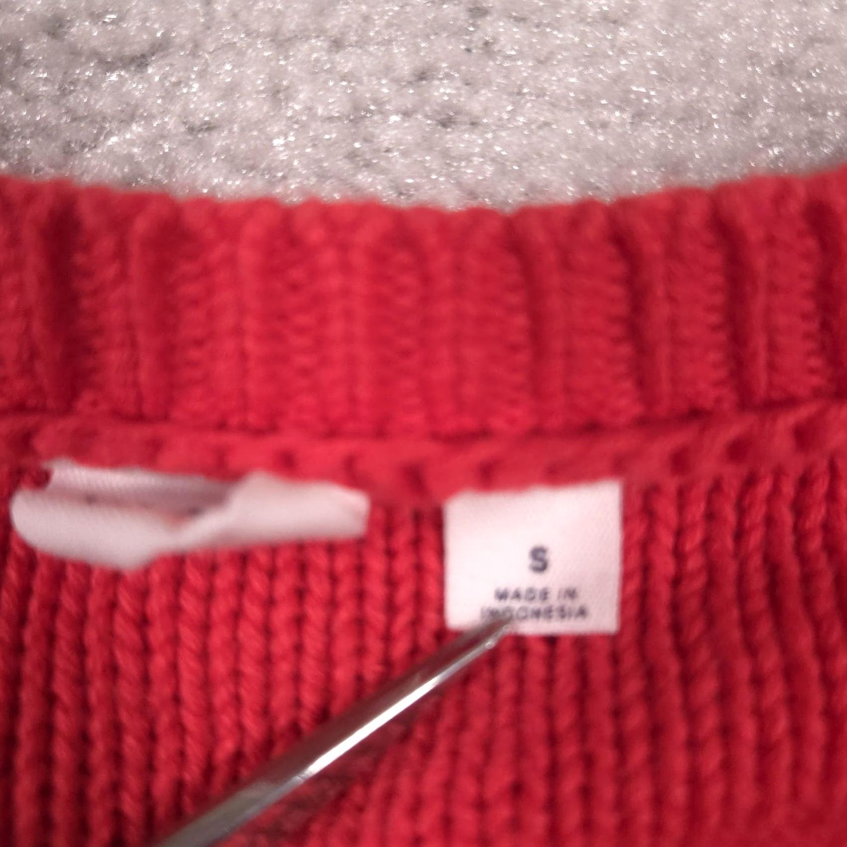 Gap VINTAGE Gap Sweater Womens Small Red Crew Neck Raglan Long Sleeve Knit Pullover Size S / US 4 / IT 40 - 7 Thumbnail