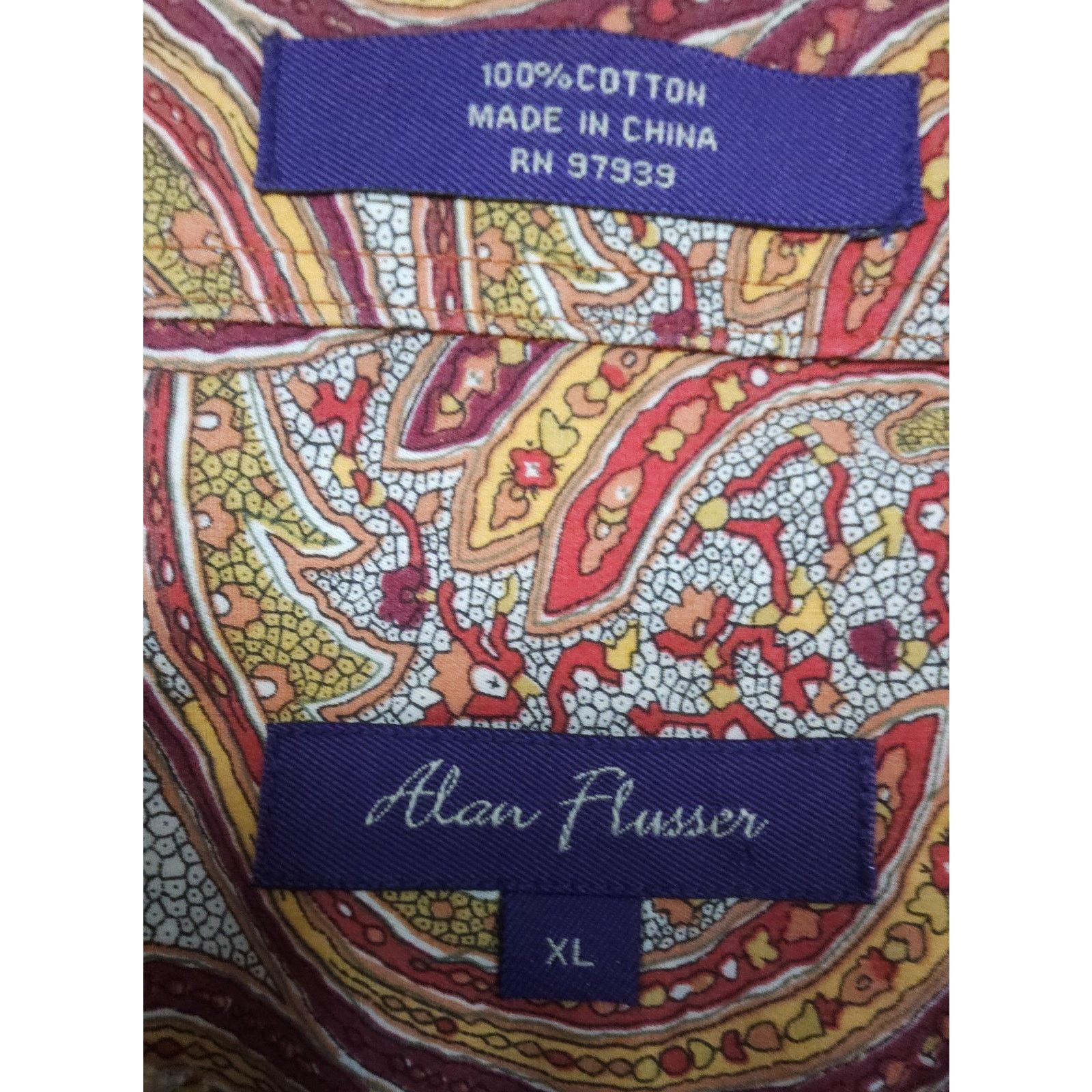 Alan Flusser Alan Flusser Button Down Shirt Botanical Paisley Floral Deer Size US XL / EU 56 / 4 - 6 Thumbnail