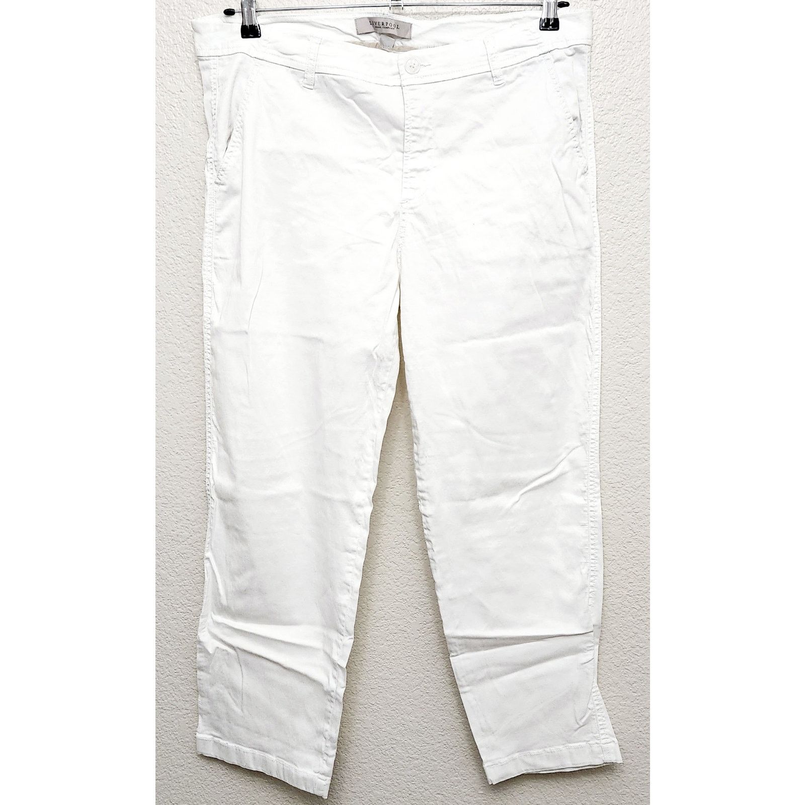 Other Liverpool Jean Company White Flat Front Jeans 16 Tapered Leg Size 36" / US 14 / IT 50 - 1 Thumbnail