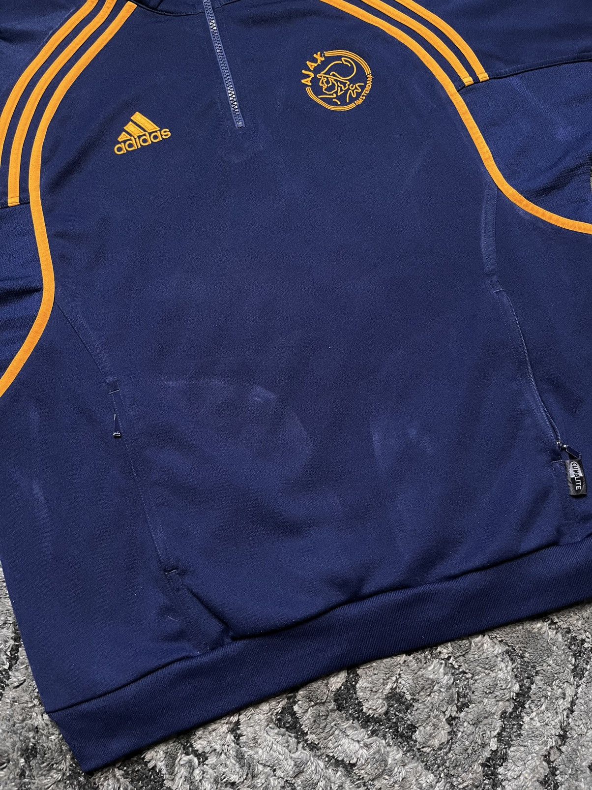 Adidas Vintage Navy Sweatshirt ZIP Up Soccer Ajax Amsterdam Adidas Size US L / EU 52-54 / 3 - 5 Thumbnail