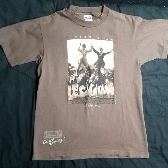 Pendleton × Vintage Vintage Pendleton Cowgirl Company Riding High T-Shirt Size US M / EU 48-50 / 2 - 2 Thumbnail