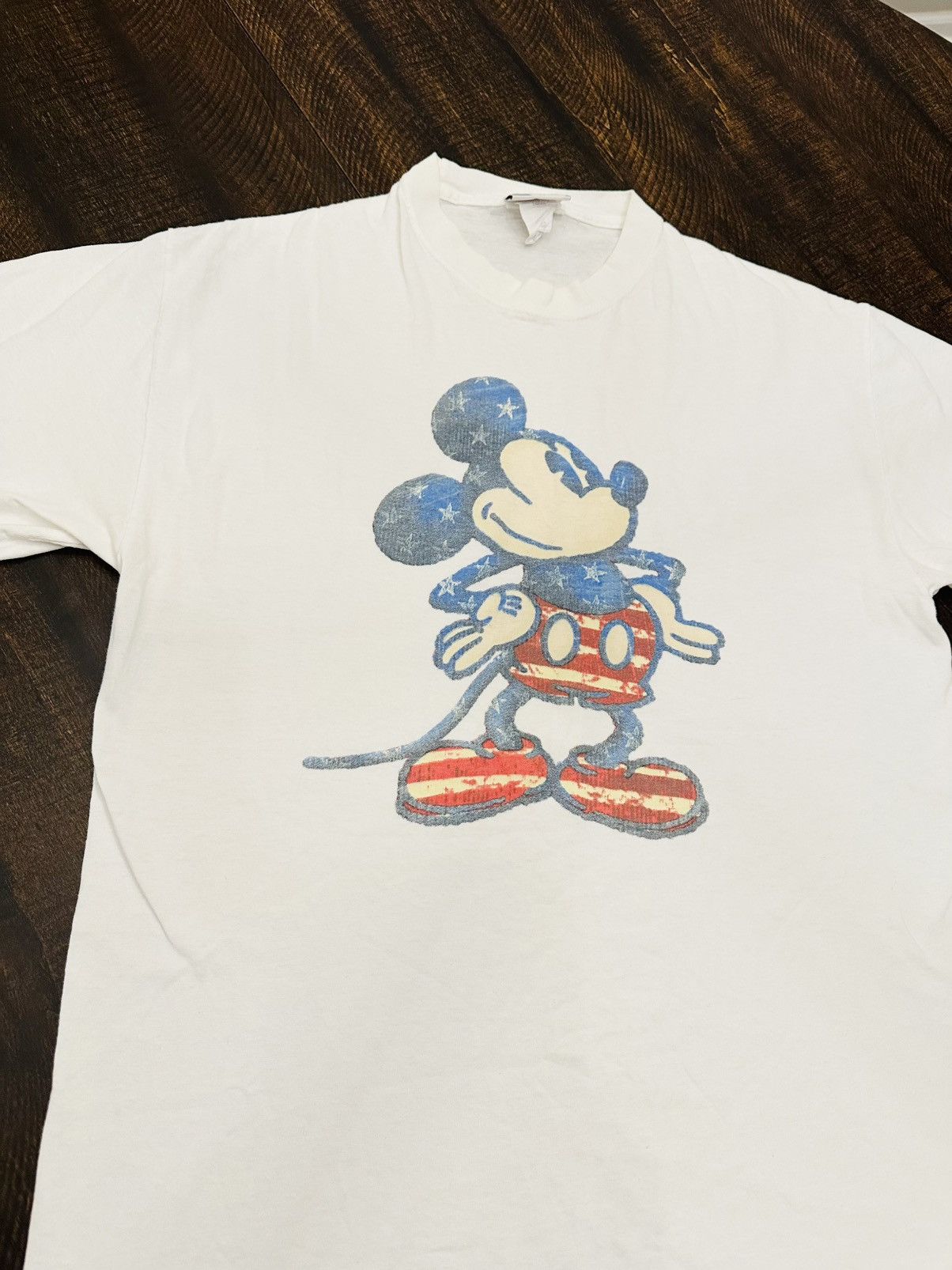 Disney Vintage Disney Mickey Mouse American Flag Shirt Men's Med Size US M / EU 48-50 / 2 - 2 Thumbnail