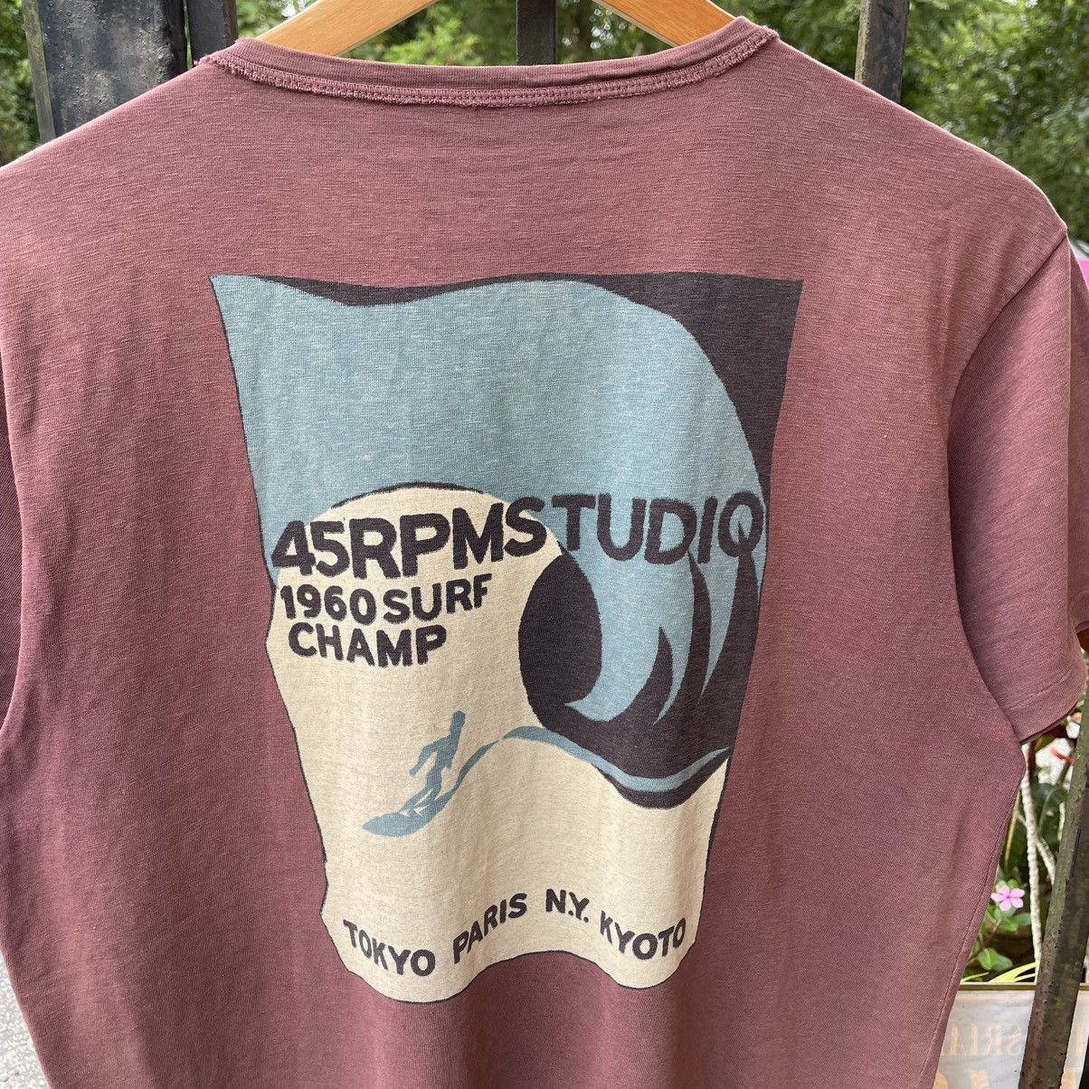 45rpm × Japanese Brand × Vintage 🔥🇯🇵Vintage 45rpm Big Logo Sun Faded Distress Designer Tee Size US L / EU 52-54 / 3 - 3 Thumbnail