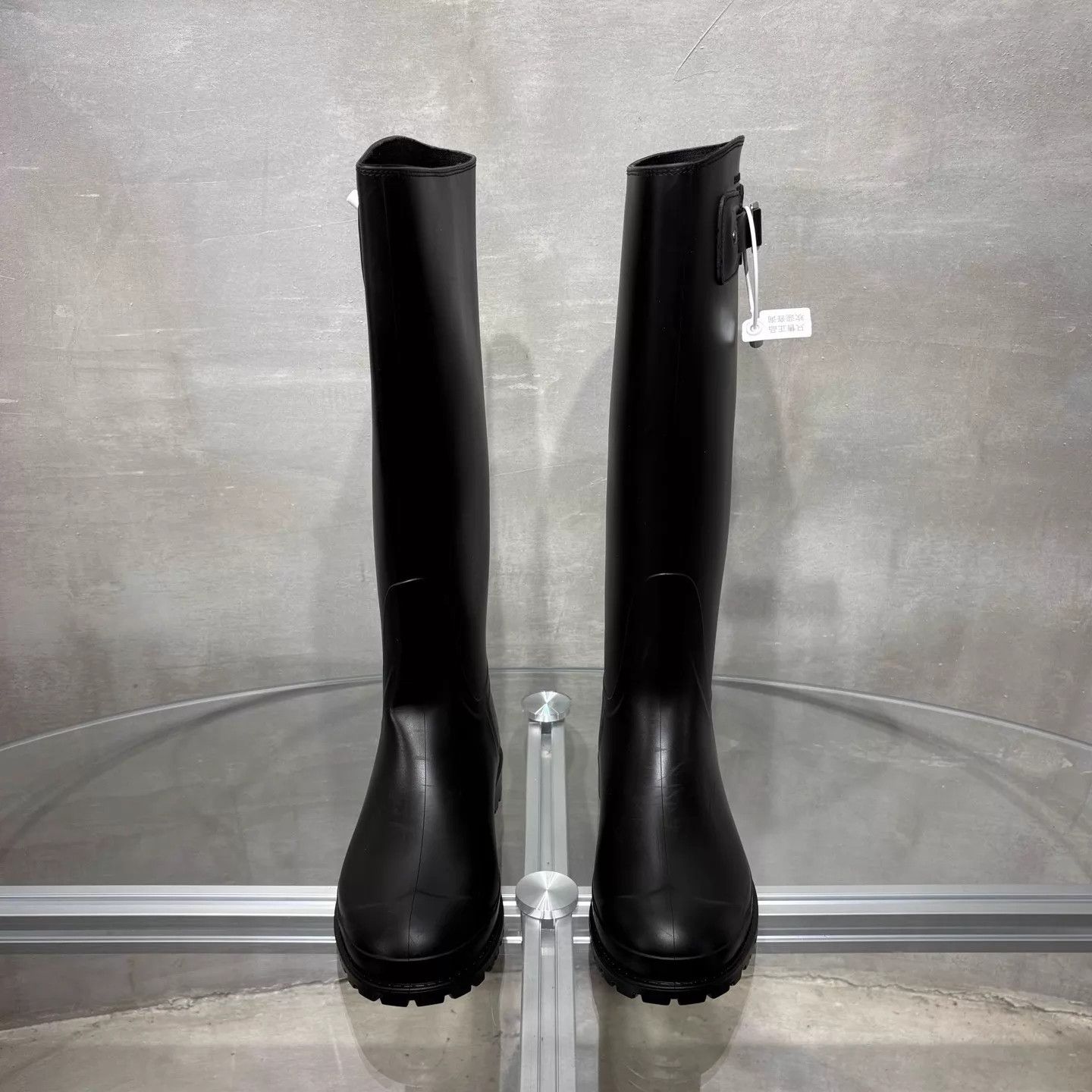 Saint Laurent Paris Saint Laurent Knee-High Black Rain Boots EU 38 Size US 7.5 / IT 37.5 - 1 Thumbnail