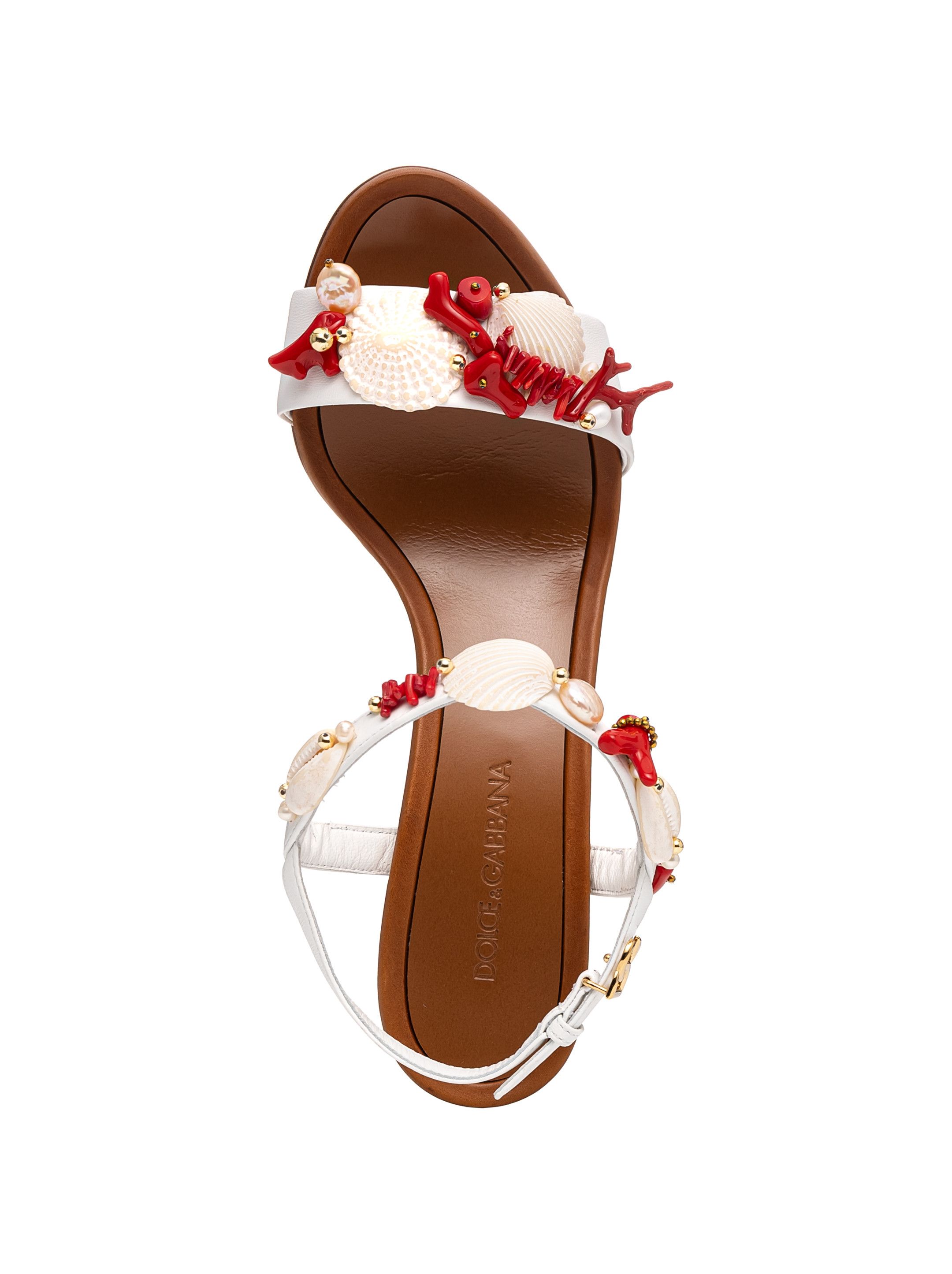 Dolce & Gabbana o1s22i1n1024 Nappa Sandals in White Size US 9 / IT 39 - 4 Thumbnail