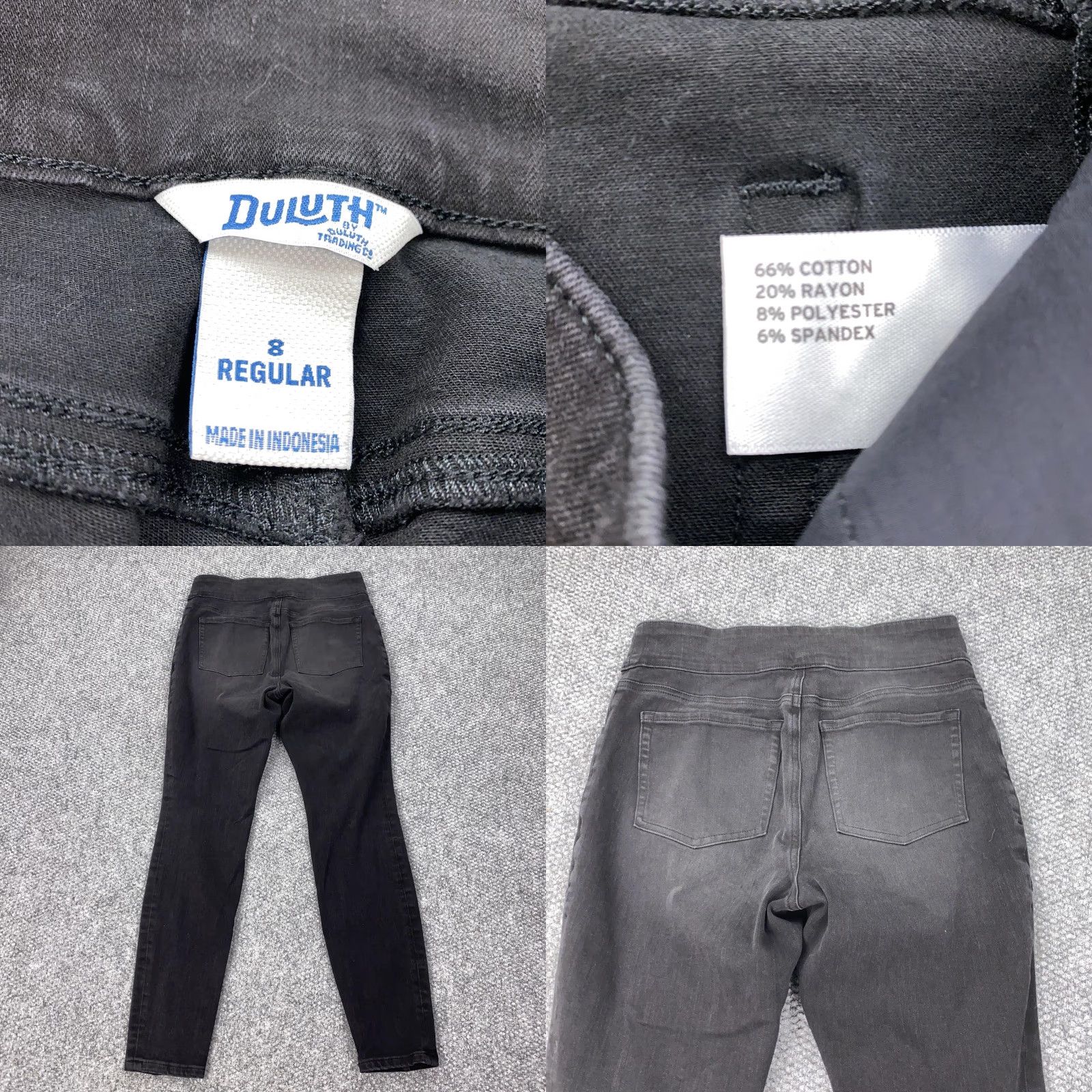 Duluth Trading Company Duluth Trading Pants Womens 8 Black Skinny Leg Stretch Denim Pull On Jeans Jegging High Rise Slim Waist Elastic Pockets 29 In Inseam Womens Size 30" / US 8 / IT 44 - 8 Thumbnail