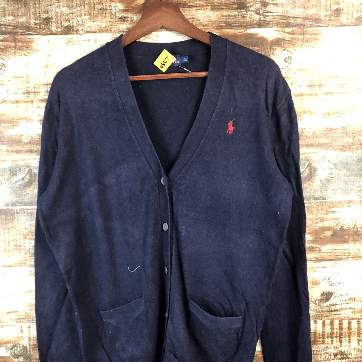 Polo Ralph Lauren DL Polo Ralph Lauren Dark Blue cardigan Knitwear #C730 Size US S / EU 44-46 / 1 - 5 Thumbnail