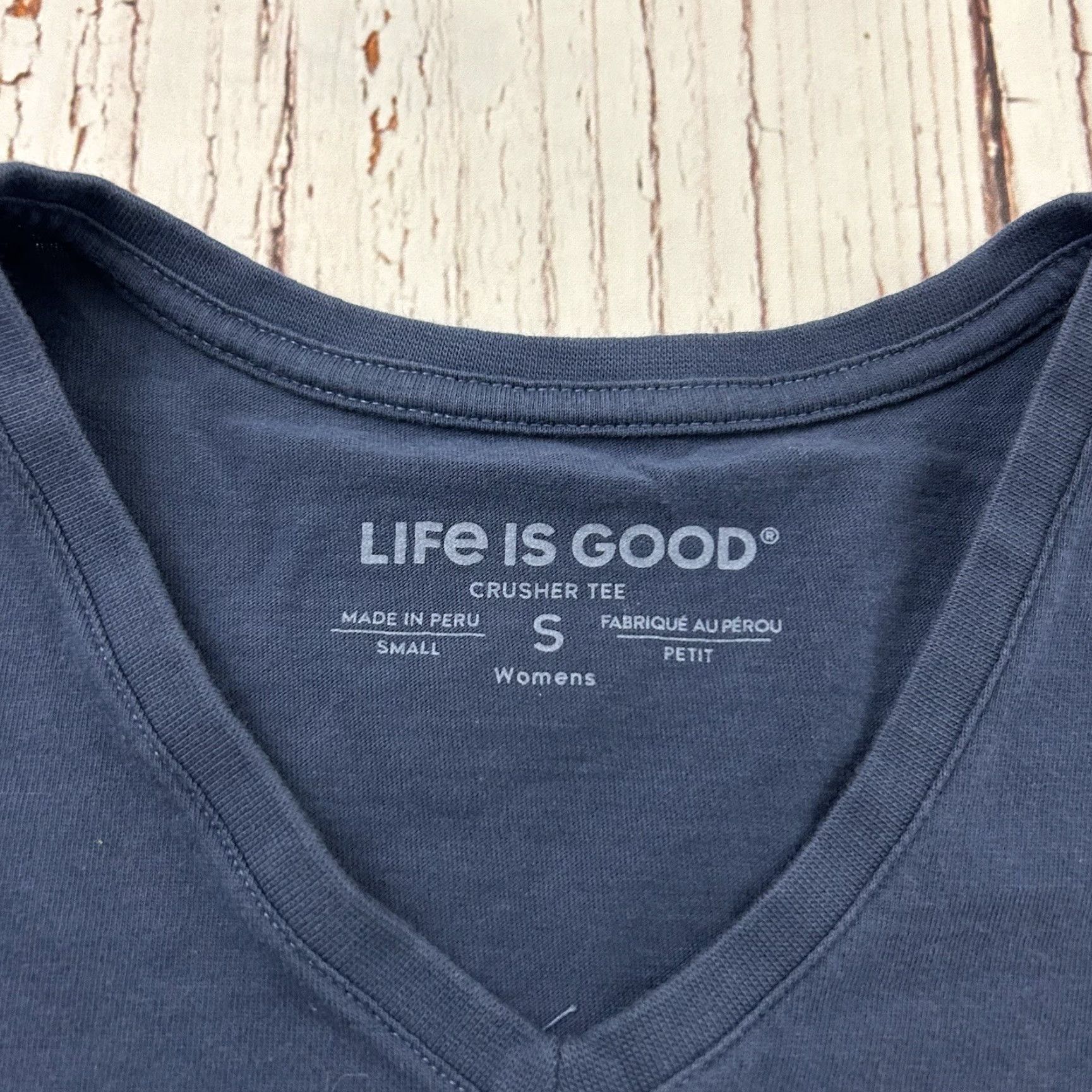 Life is Good Life Is Good Crusher Tee Short Sleeve Women's S Blue Heart Teaching Is A Work Of Heart Shirts Womens S Blue Size 28" / US 6 / IT 42 - 2 Thumbnail