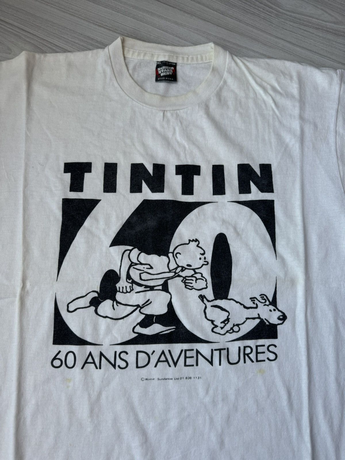 Cartoon Network × Vintage Tin Tin 60 ANS D'AVENTURES 90s vintage tee Size US L / EU 52-54 / 3 - 3 Thumbnail