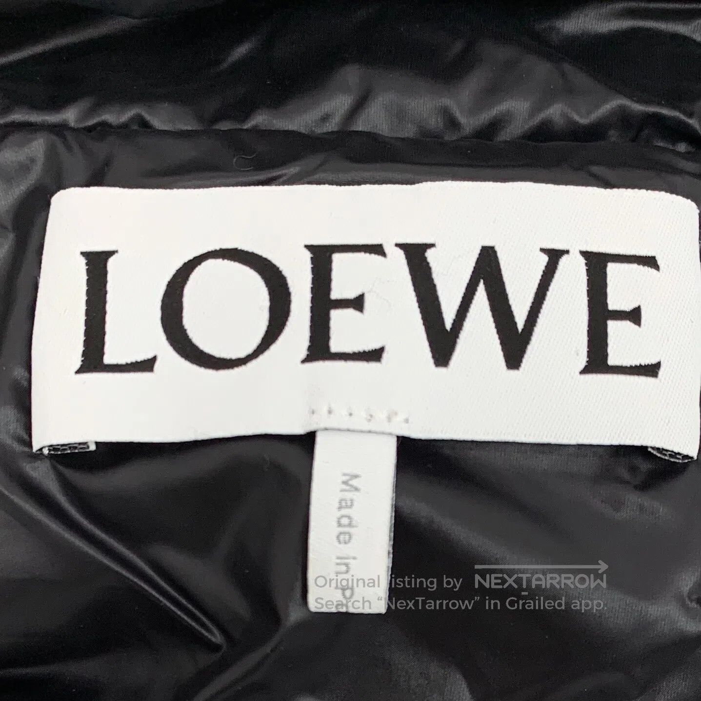 Loewe Loewe Black logo leather brand embossed hooded drawstring Size US S / EU 44-46 / 1 - 5 Thumbnail