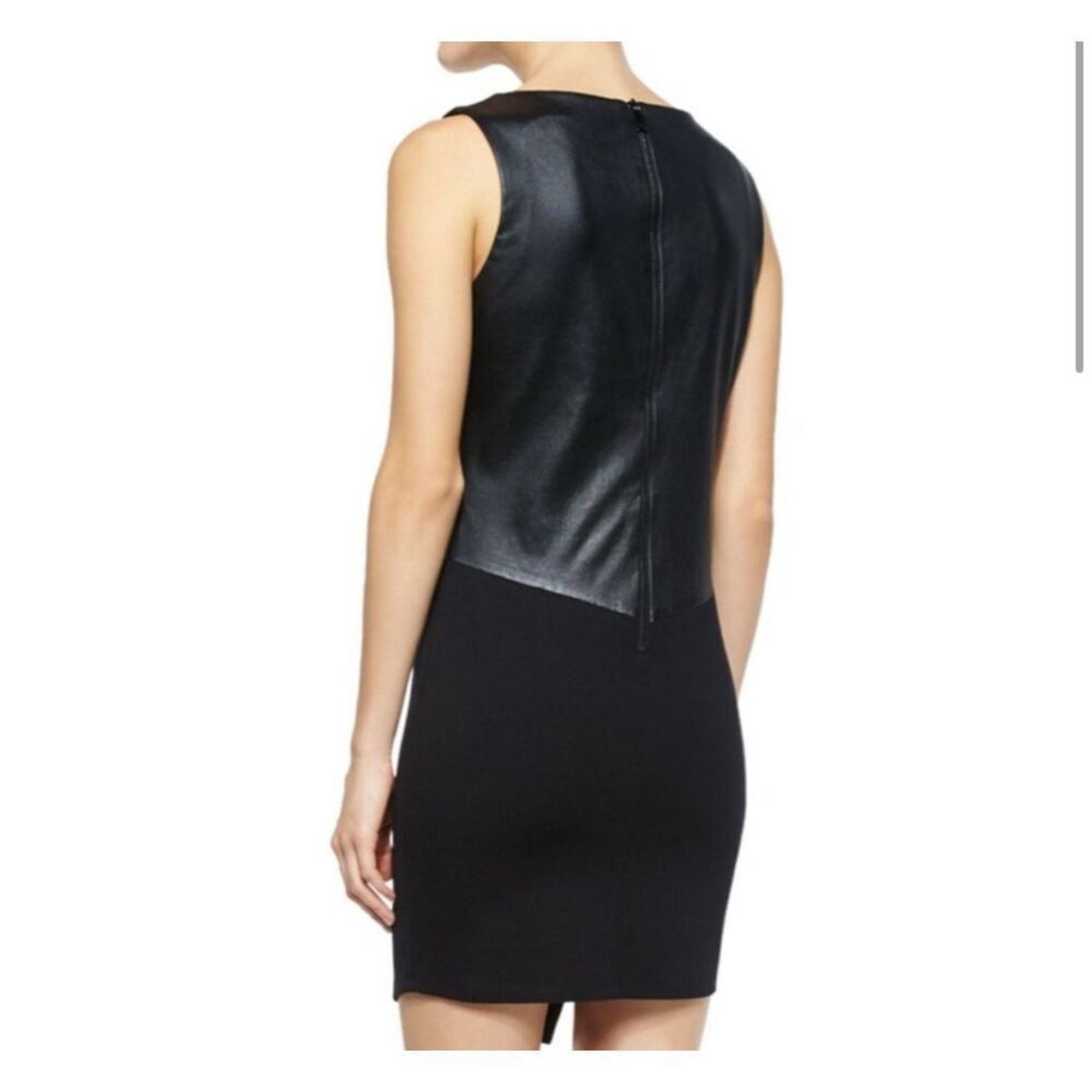 Haute Hippie Haute Hippie Black Ponte Asymmetric Dress - Size 4 - NWT Size S / US 4 / IT 40 - 2 Thumbnail