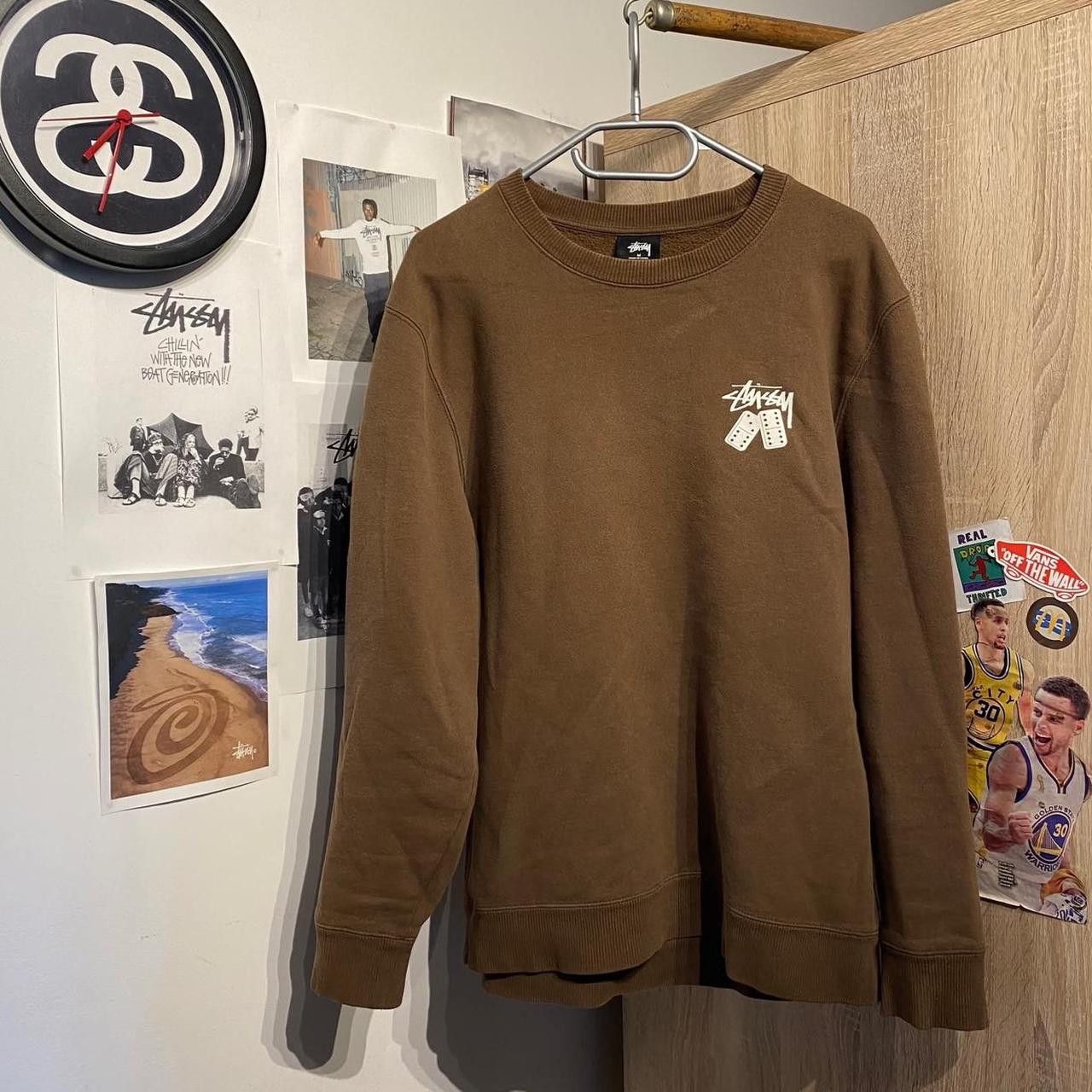 Stussy Stussy Domino Basic Logo Sweatshirt 🟫 Size US M / EU 48-50 / 2 - 1 Thumbnail