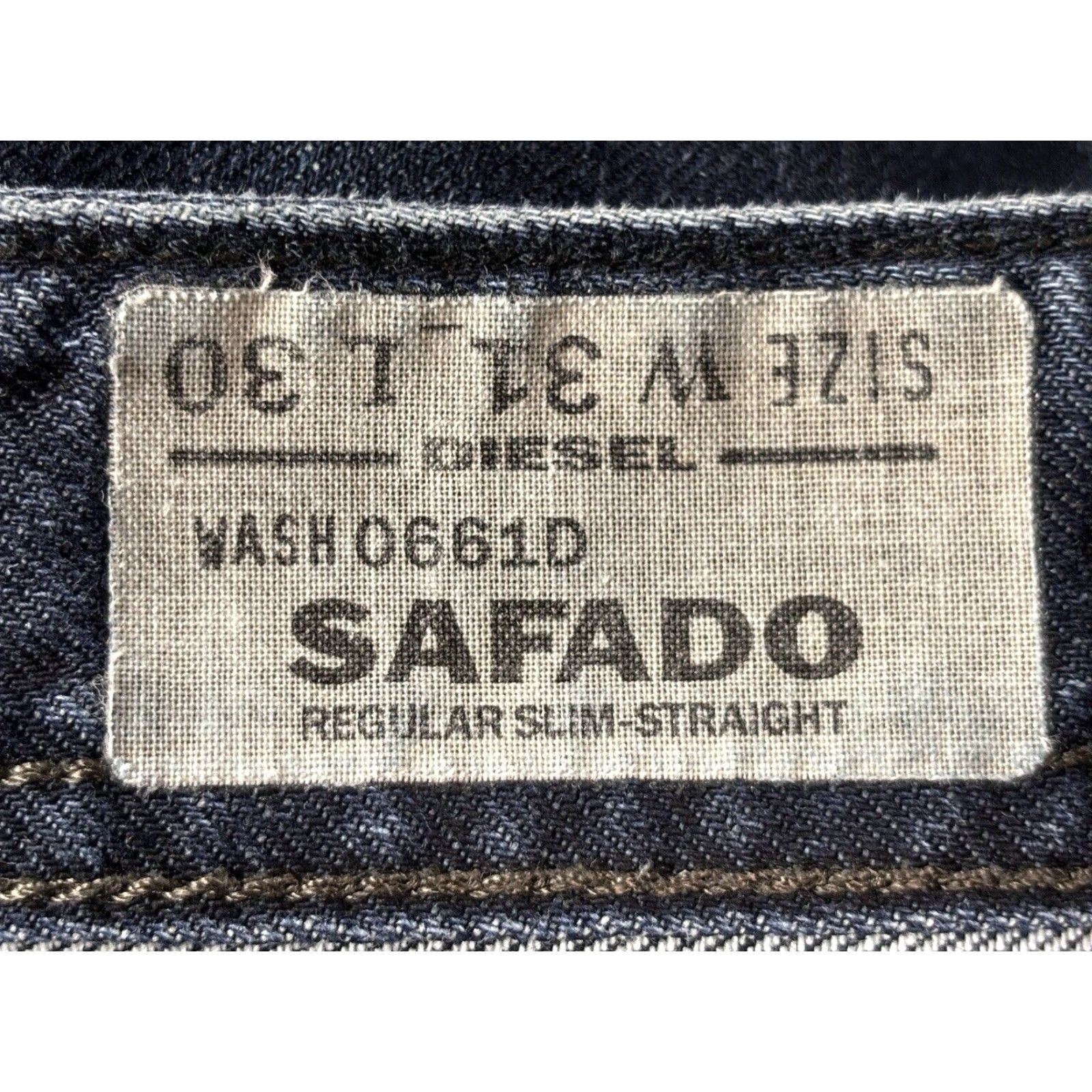 Diesel DIESEL Safado Jeans Slim Straight 31x26 Dark Wash Blue Mens Size US 31 - 5 Thumbnail