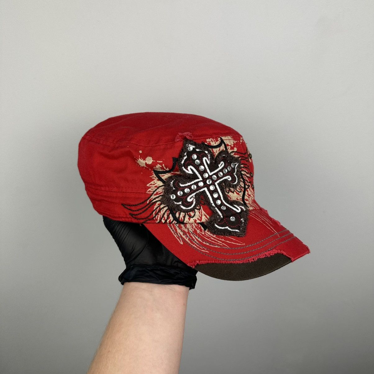 Vintage Vintage 90’s Cross On Red Army Cadet Y2K Ref Cap Size ONE SIZE - 1 Thumbnail