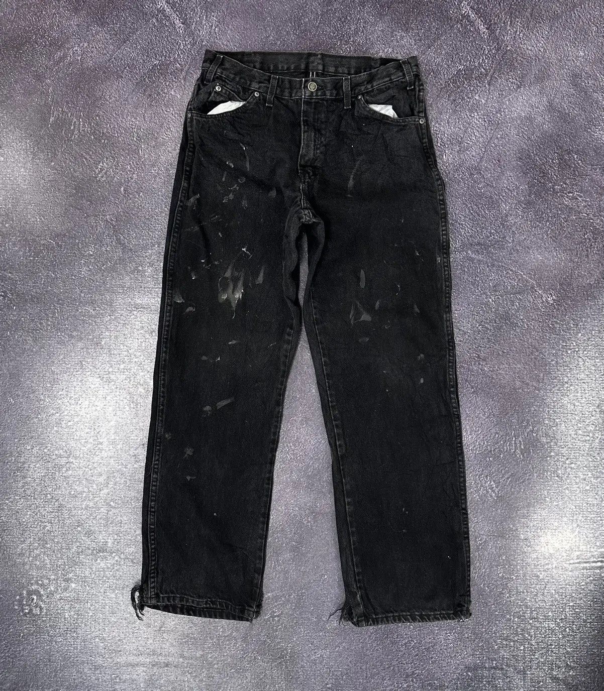 Dickies × Vintage Vintage Dickies Black Denim Straight Fit Hype Work Jeans Size US 34 / EU 50 - 2 Thumbnail