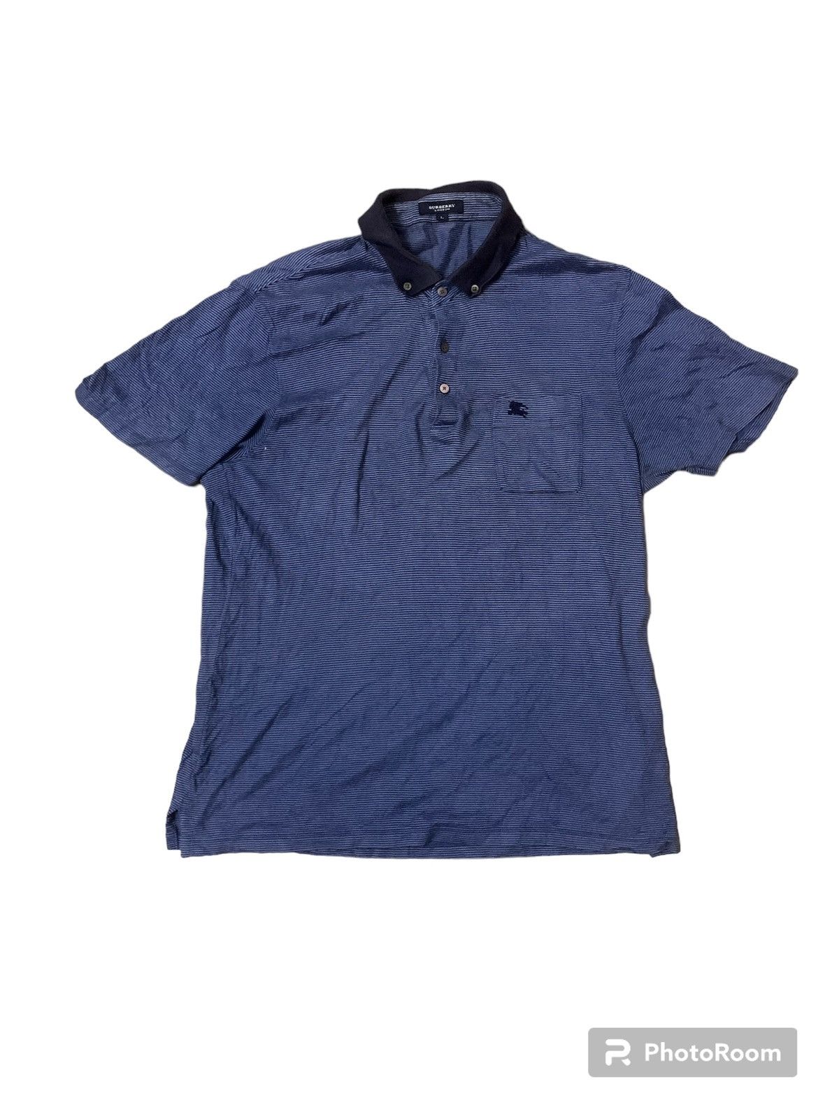 Burberry Burberry London Collar Single Pocket Tee Size US L / EU 52-54 / 3 - 1 Thumbnail