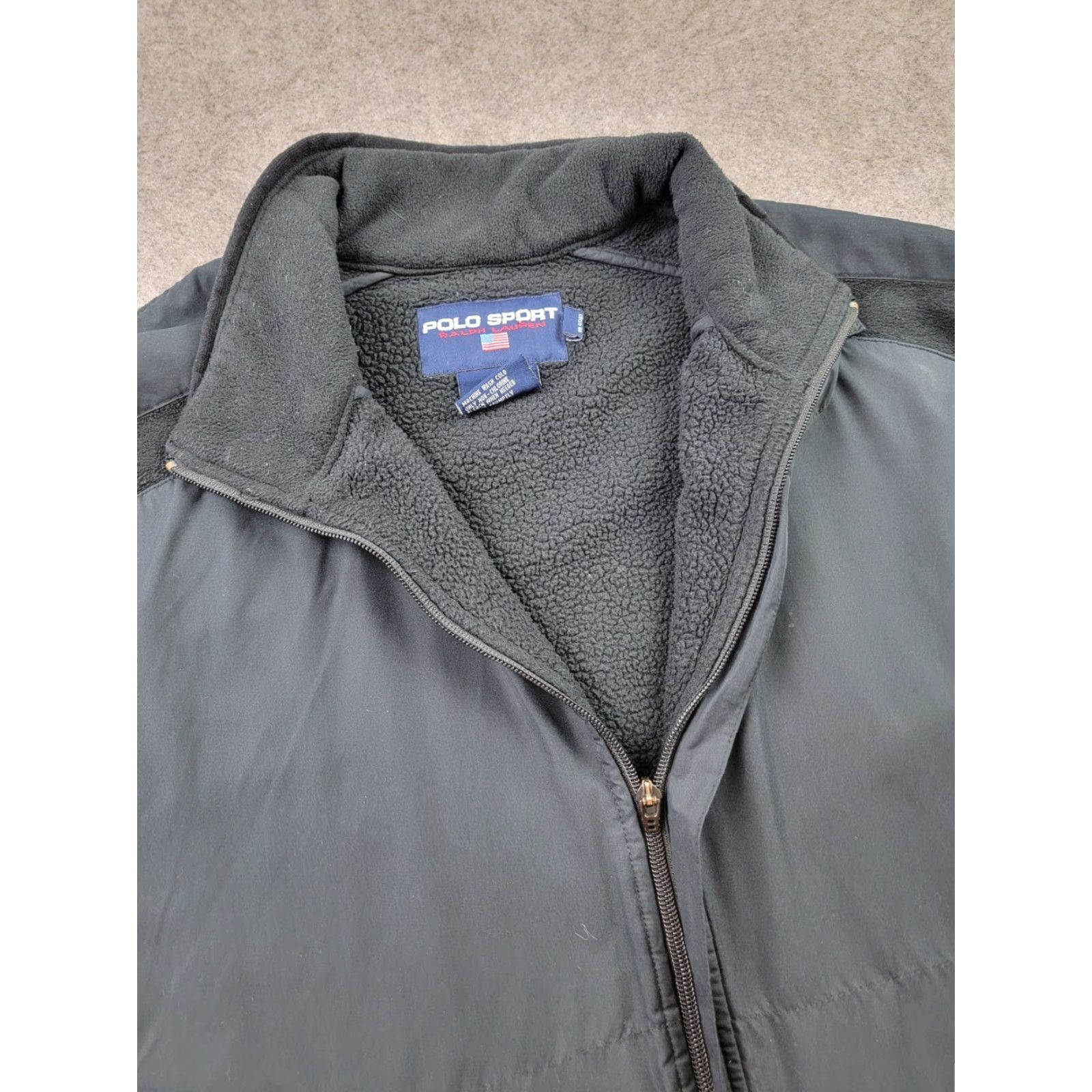 Polo Ralph Lauren Polo Ralph Lauren Sport Polo Sport Ralph Lauren Fleece Jacket Mens XL Black Full Zip Pockets Casual Size US XL / EU 56 / 4 - 3 Thumbnail
