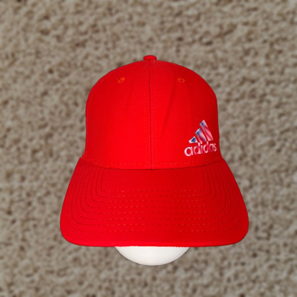 Adidas Adidas Hat Cap Fitted Adult One Size Red Aeroready Polyester Spandex Blend Golf Hat/Cap Adult One Size Red Adidas Baseball Cap Logo 90s style Mens Size ONE SIZE - 1 Thumbnail