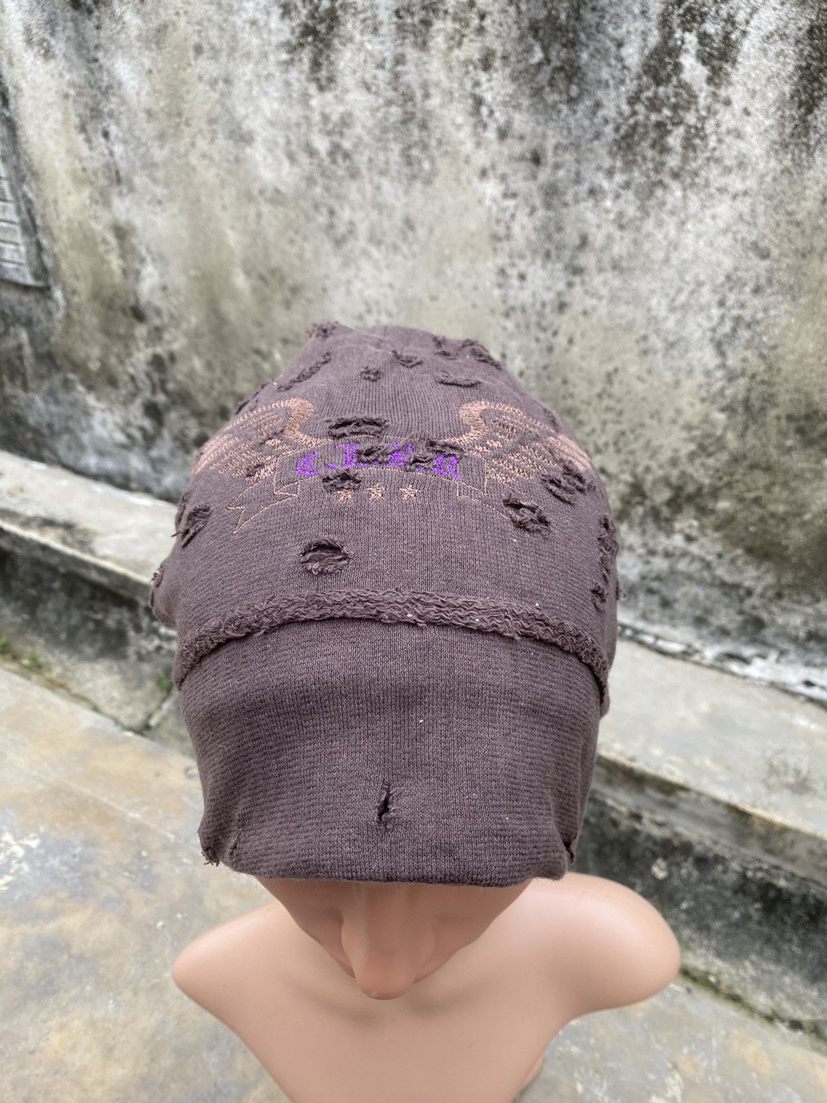 Japanese Brand Mad Factory Japan Distressed Beanie Hat Size ONE SIZE - 3 Thumbnail
