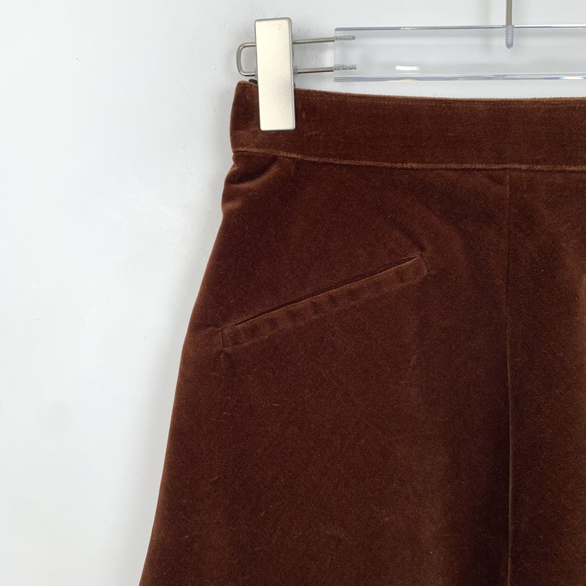 Celine Celine Deep Red Cotton Casual Skirt K26WX Size 25" / US 0 / IT 36 - 3 Thumbnail