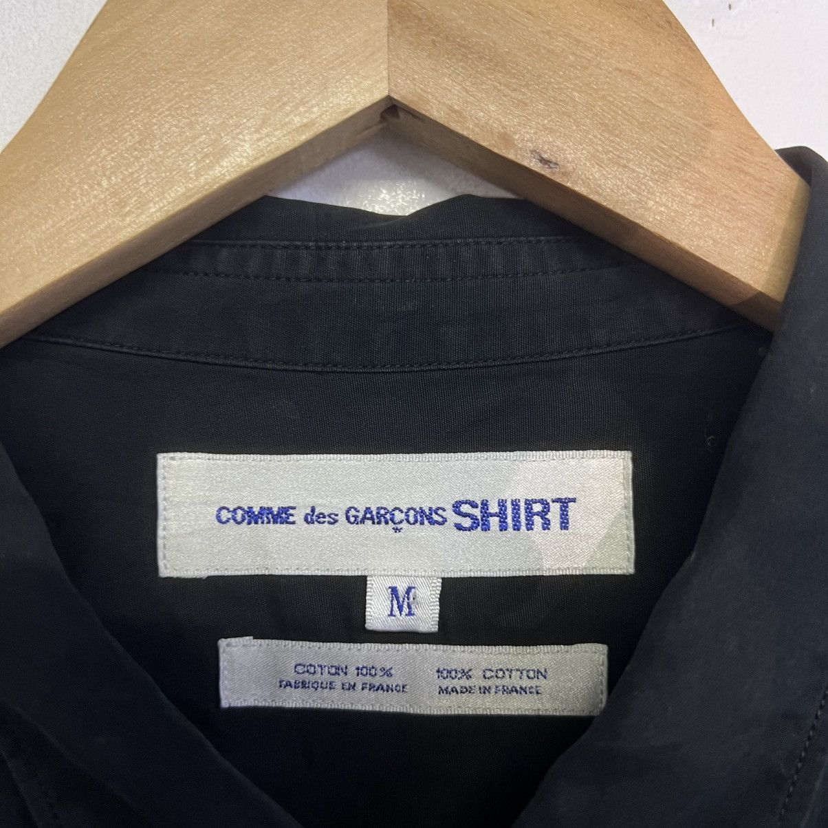 Comme des Garcons SHIRT COMME des GARCONS SHIRT Minimalist Black Button Shirt Size US M / EU 48-50 / 2 - 8 Thumbnail