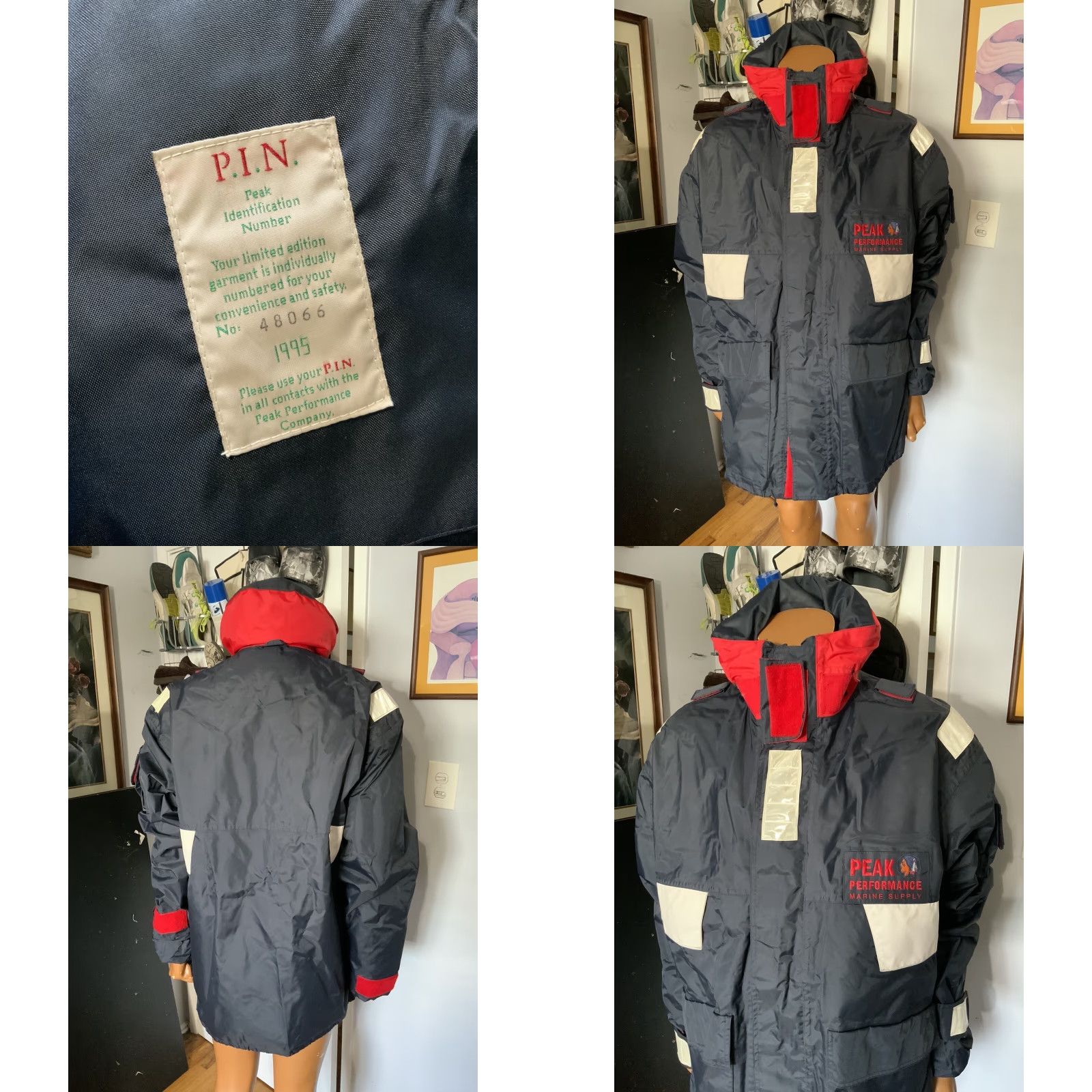 Peak Performance VTG 1995 Peak Performance Marine Supply Waterproof Offshore Tech Parka Jacket L LG Navy? (color not provided) Size US L / EU 52-54 / 3 - 8 Thumbnail