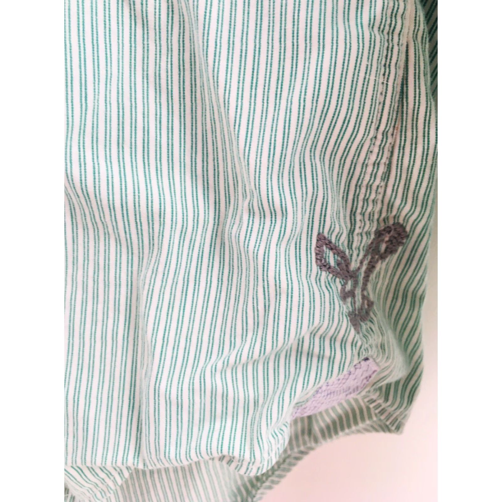 American Eagle Outfitters American Eagle Outfitters Shirt Men M Green White Striped Button Down Size US M / EU 48-50 / 2 - 5 Thumbnail