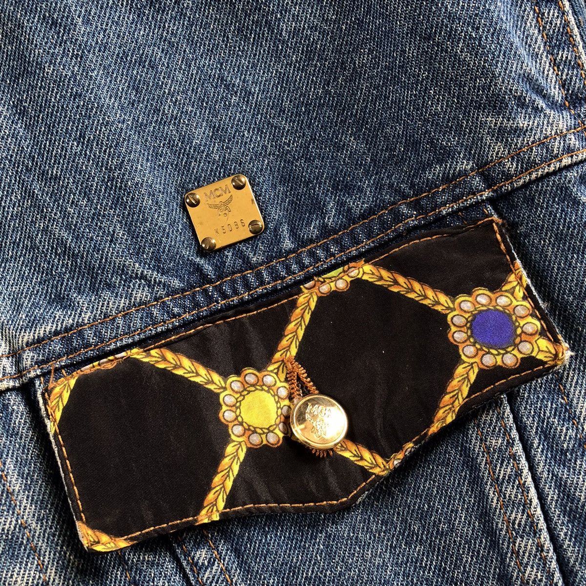 MCM MCM Legere Rare Big Embroidery Logo Trucker Denim Jacket Size US M / EU 48-50 / 2 - 6 Thumbnail