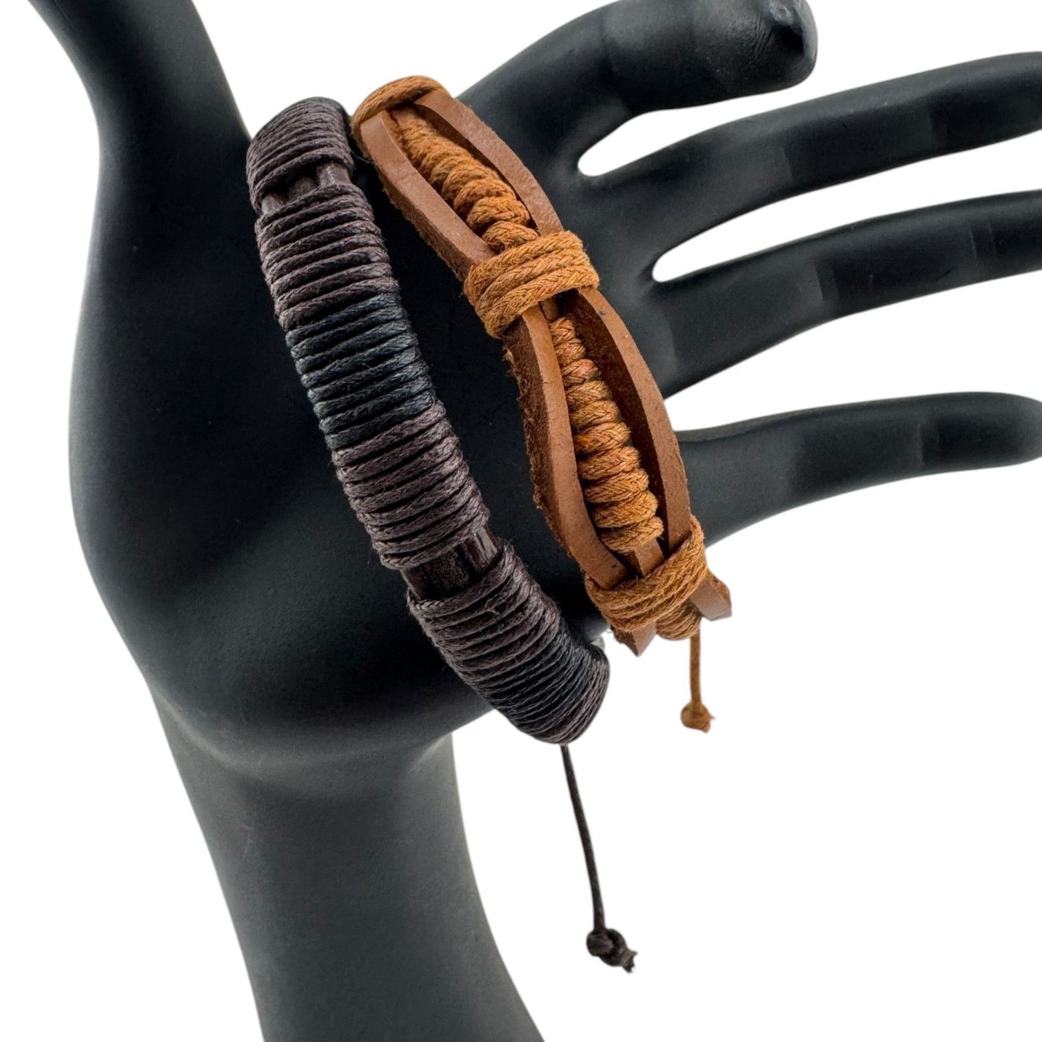 Other Dark & Earthy Braided Cuff Duo: Unisex Adjustable Unfiltered Size ONE SIZE - 1 Thumbnail