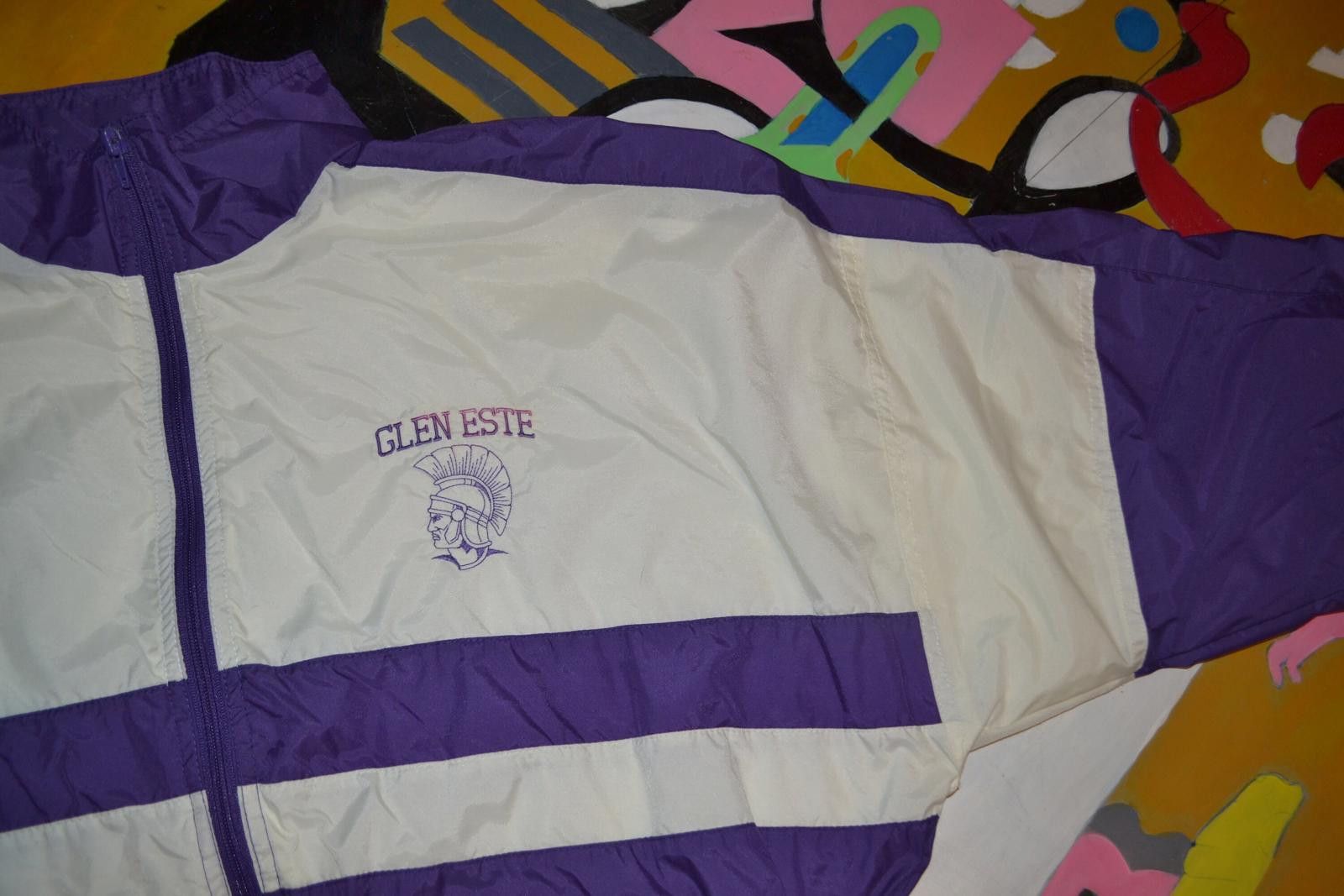 Other Maxwell Purple and White Glen Este Men's Windbreaker Jacket Size US L / EU 52-54 / 3 - 2 Thumbnail